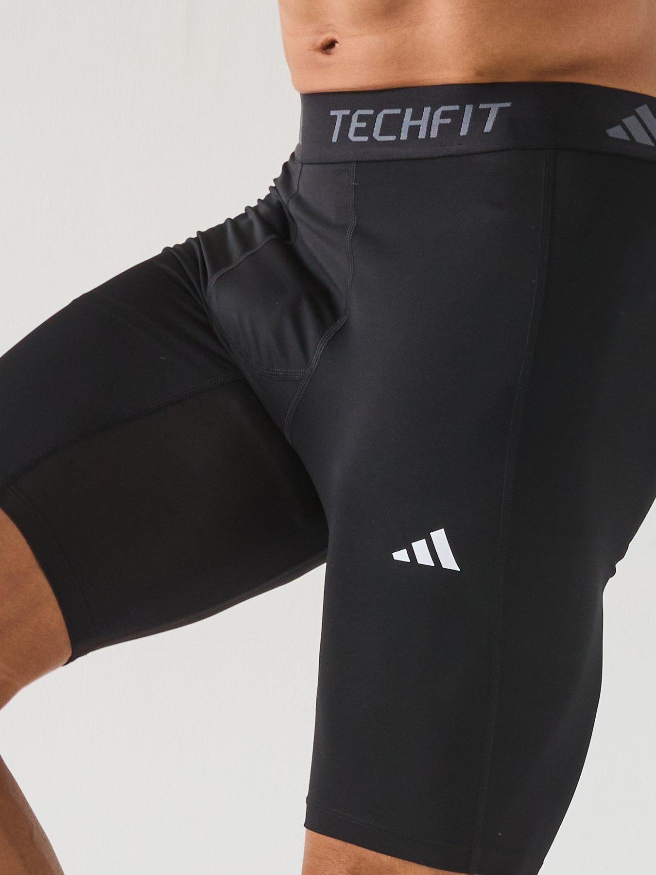 Image 4 of 6 of adidas Mens Training Tech Fit Base Shorts - Black