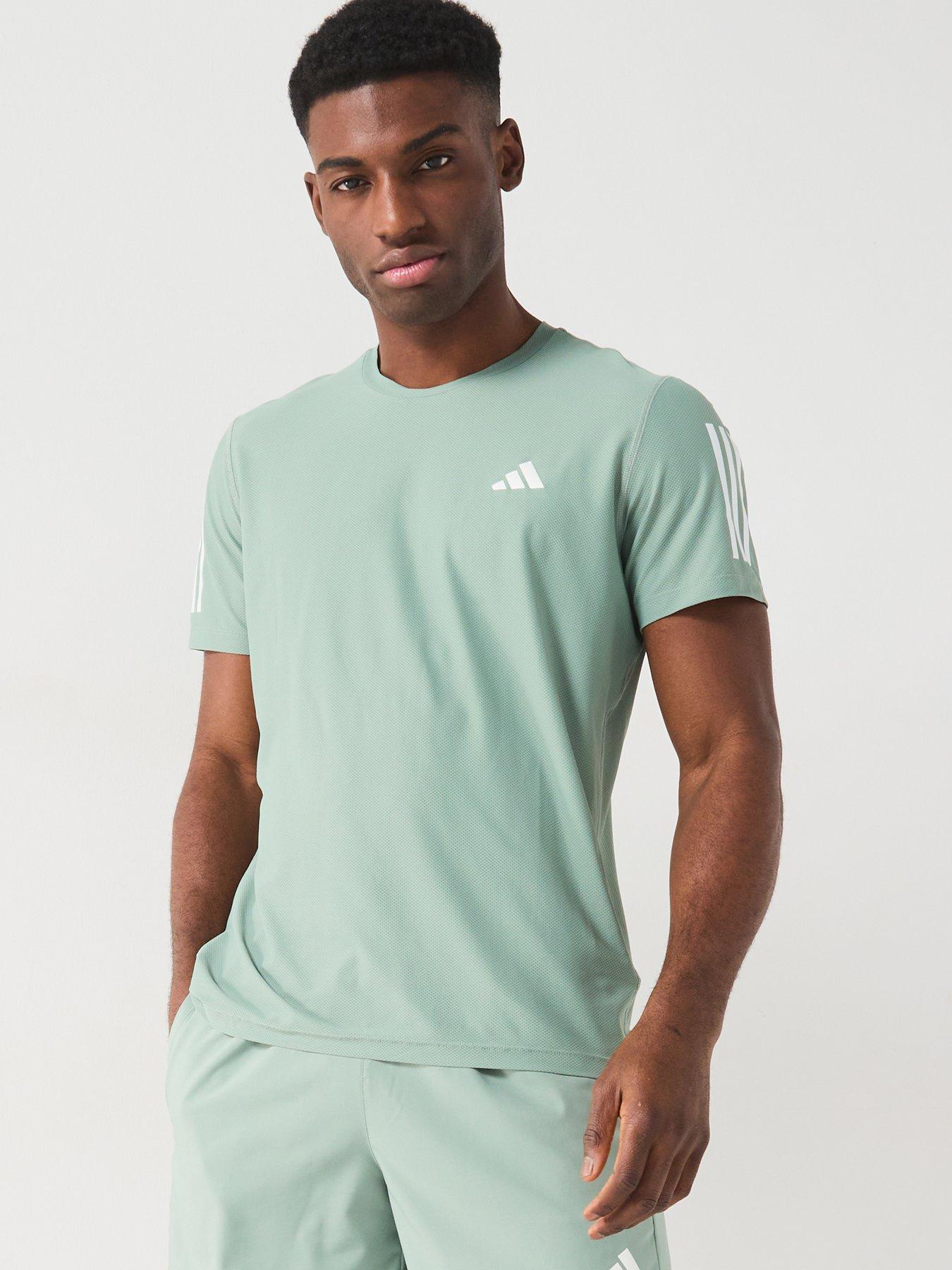 undefined Men's Train Essentials Base T-Shirt - Silver Green/White