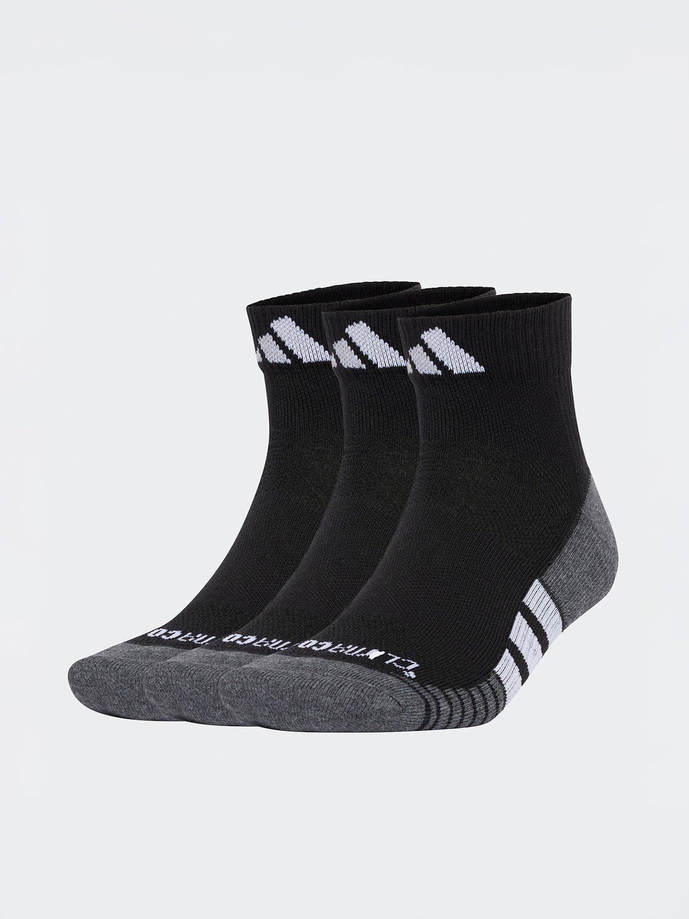 adidas Unisex Training Cushioned Quarter Socks 3 Pack