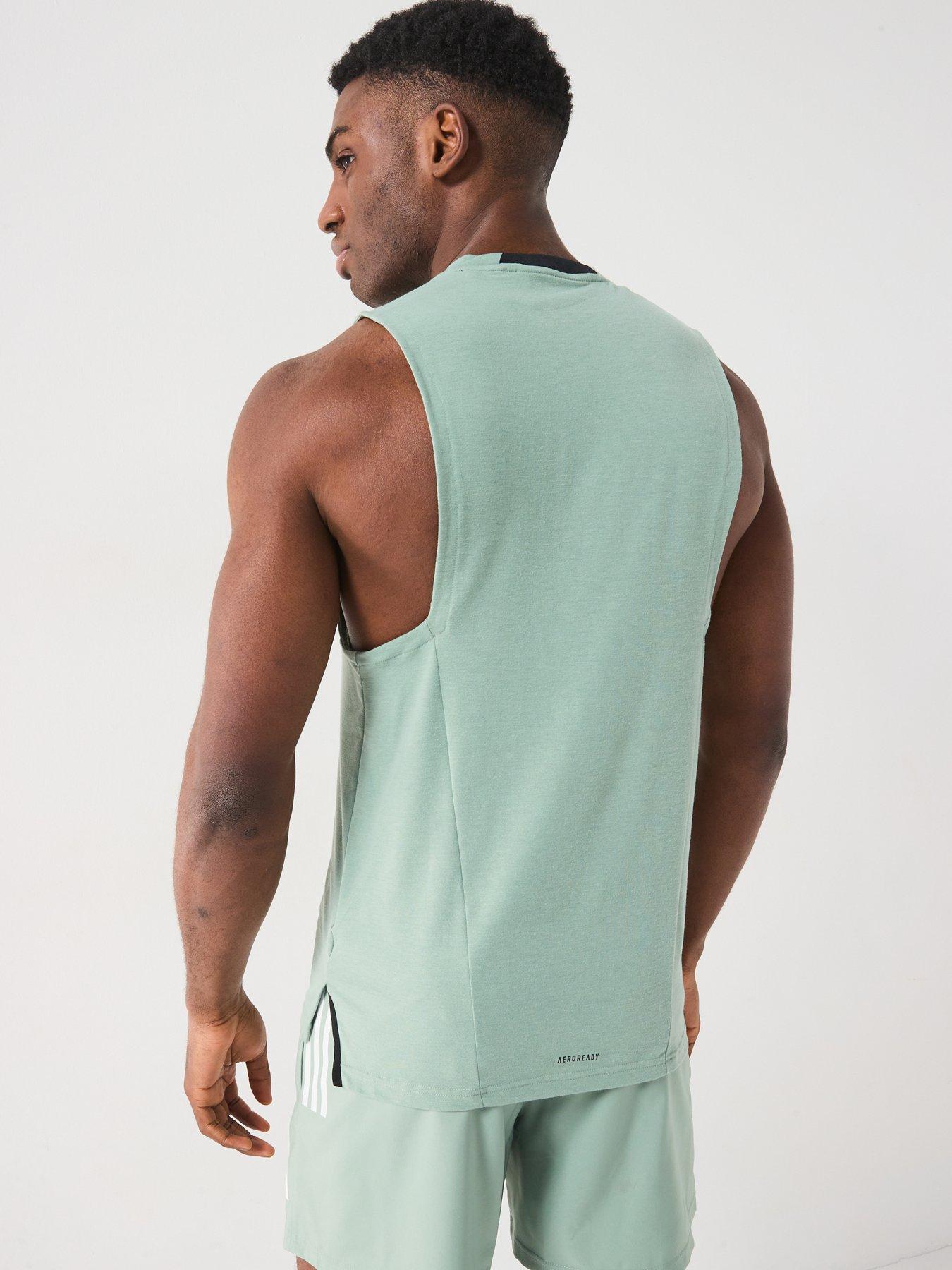Image 2 of 4 of adidas Men's Designed 4 Training Tank - Silver Green