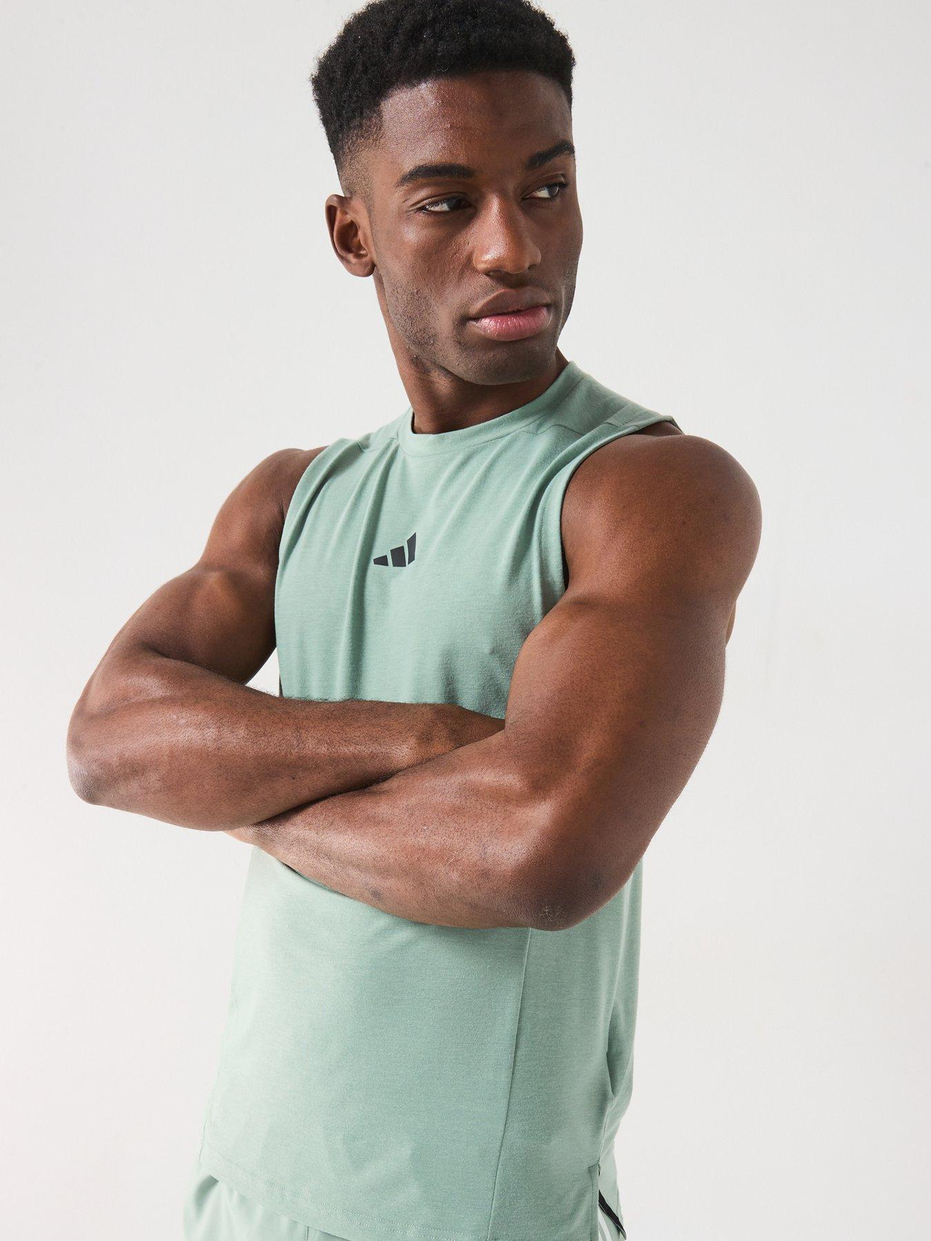 Image 4 of 4 of adidas Men's Designed 4 Training Tank - Silver Green