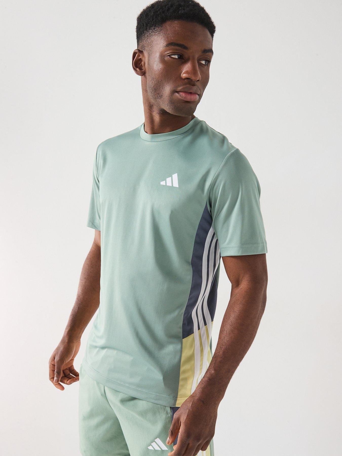 undefined Men's Train Essentials Colour Block T-Shirt - Silver Green