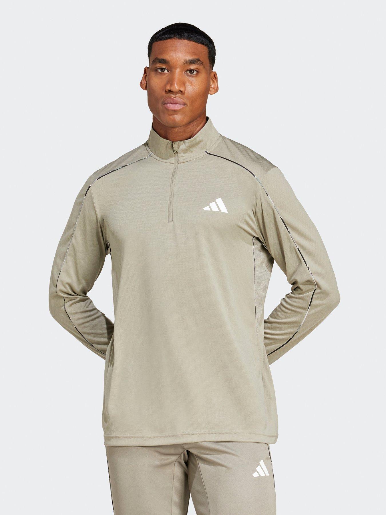 undefined Mens Training Camo 1/4 Zip Top - Grey