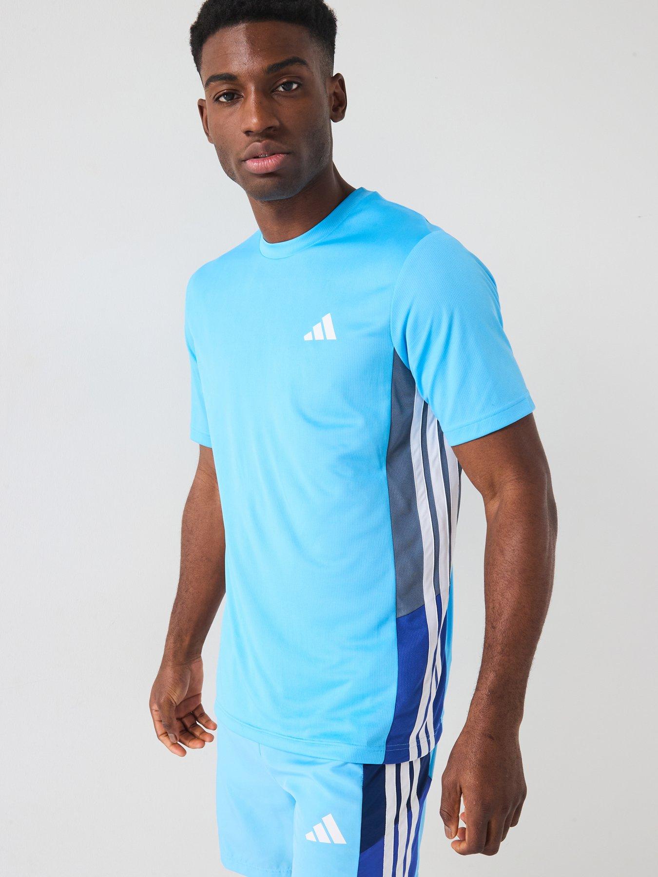 undefined Mens Train Essentials Colour Block T-Shirt - Blue