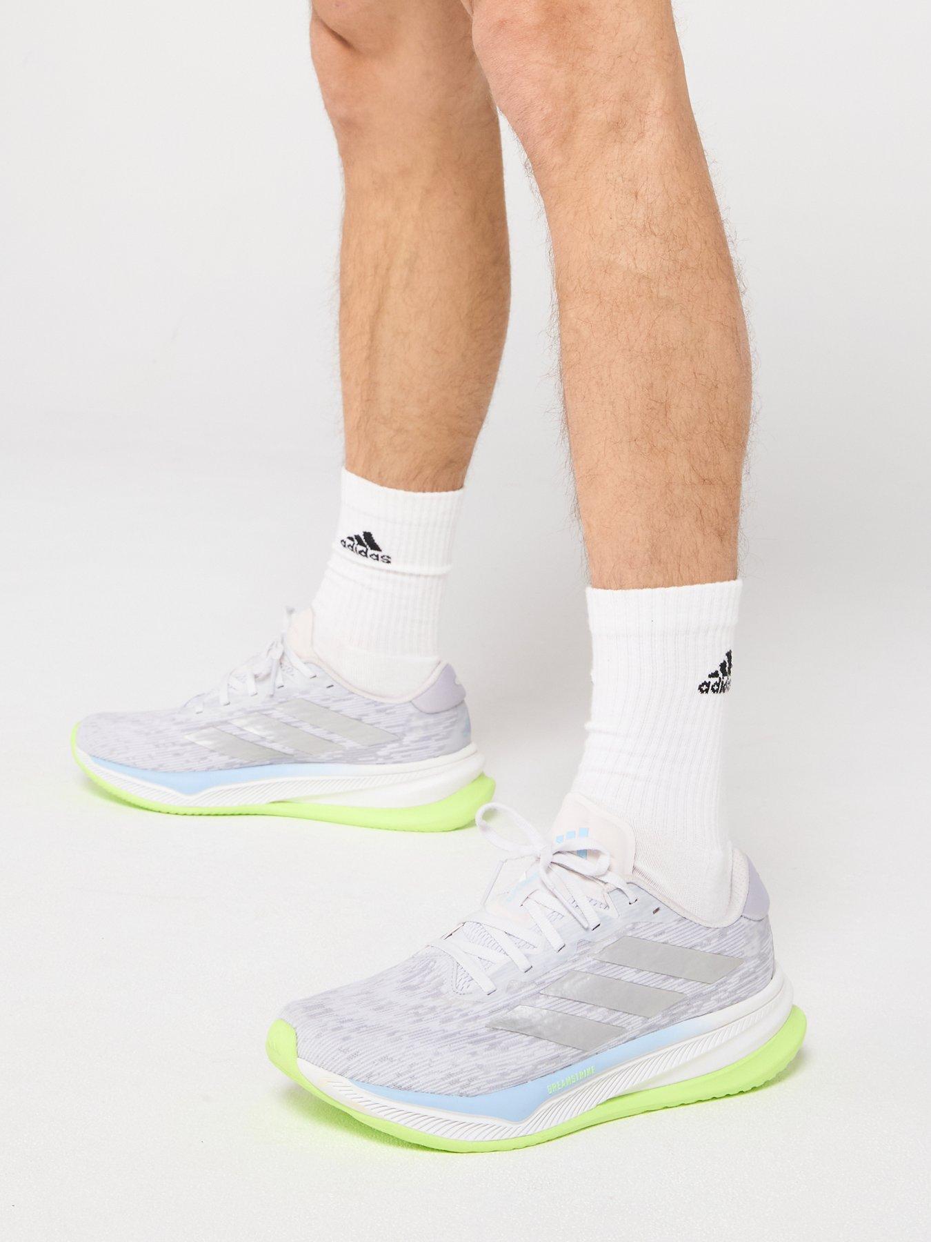 undefined Mens Running Supernova Comfortglide Trainers - Grey - Grey/Matte Silver/Glow Blue