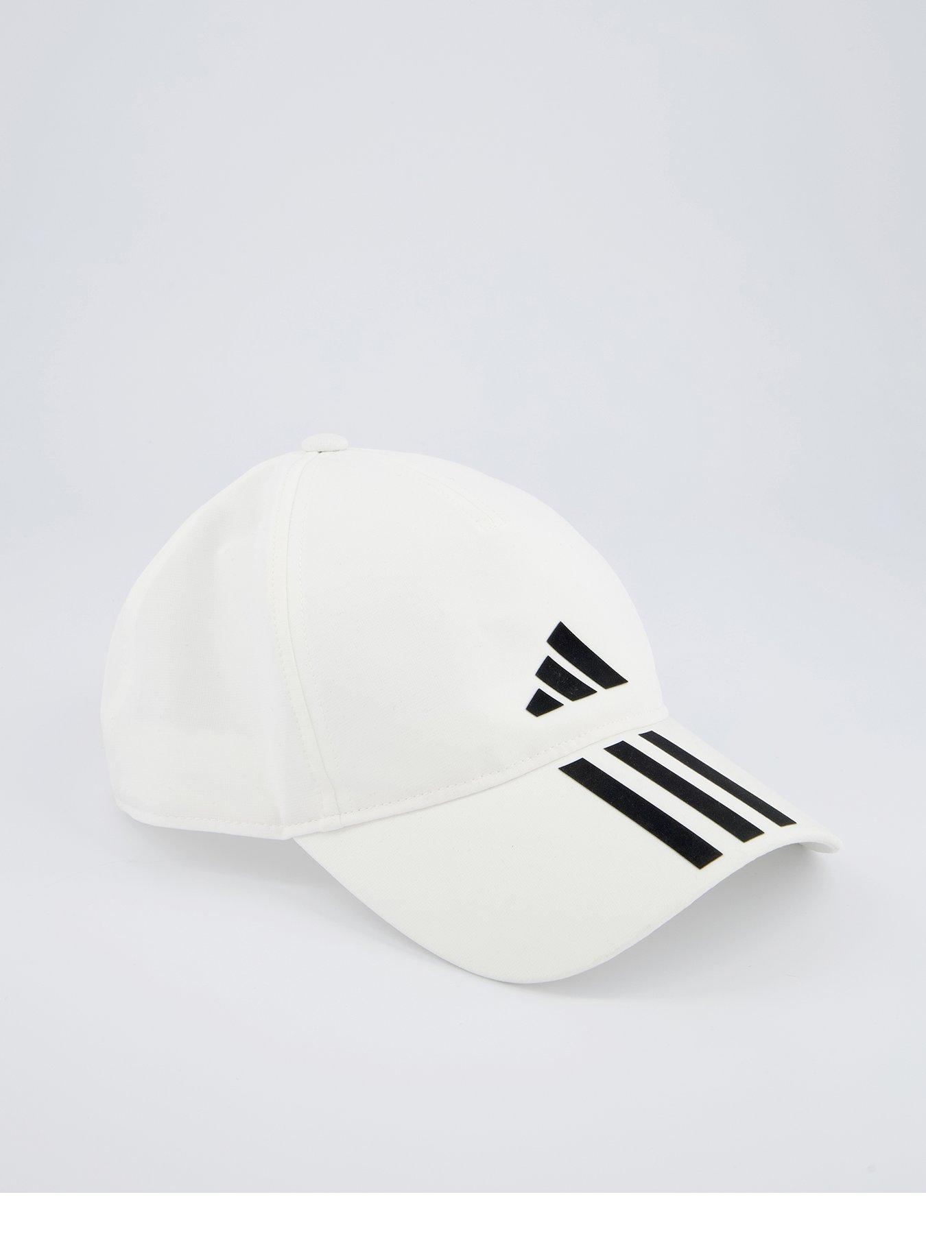 undefined Unisex Training Baseball 3 Stripe Cap - White/Black