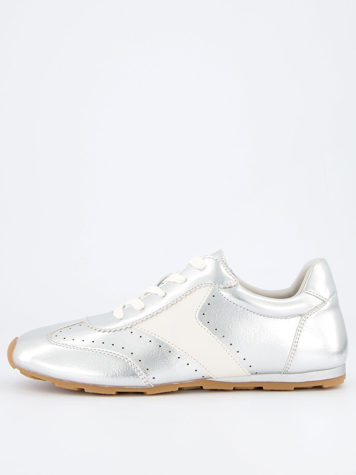 undefined Metallic Trainer - Silver