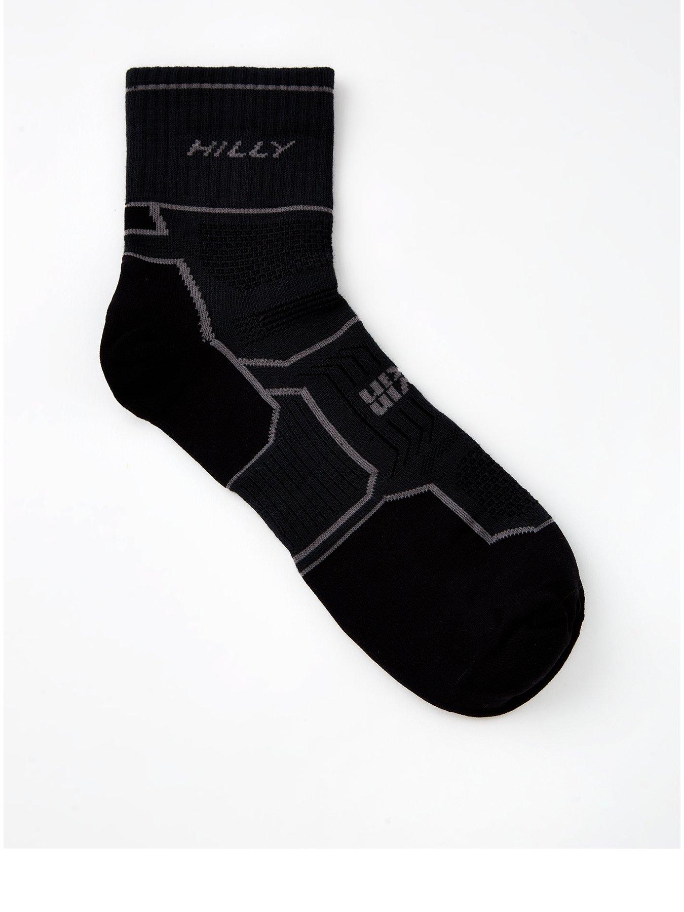 Hilly Trail Anklet Med Running Socks – Black/Red, Unisex, HI-006195/H026