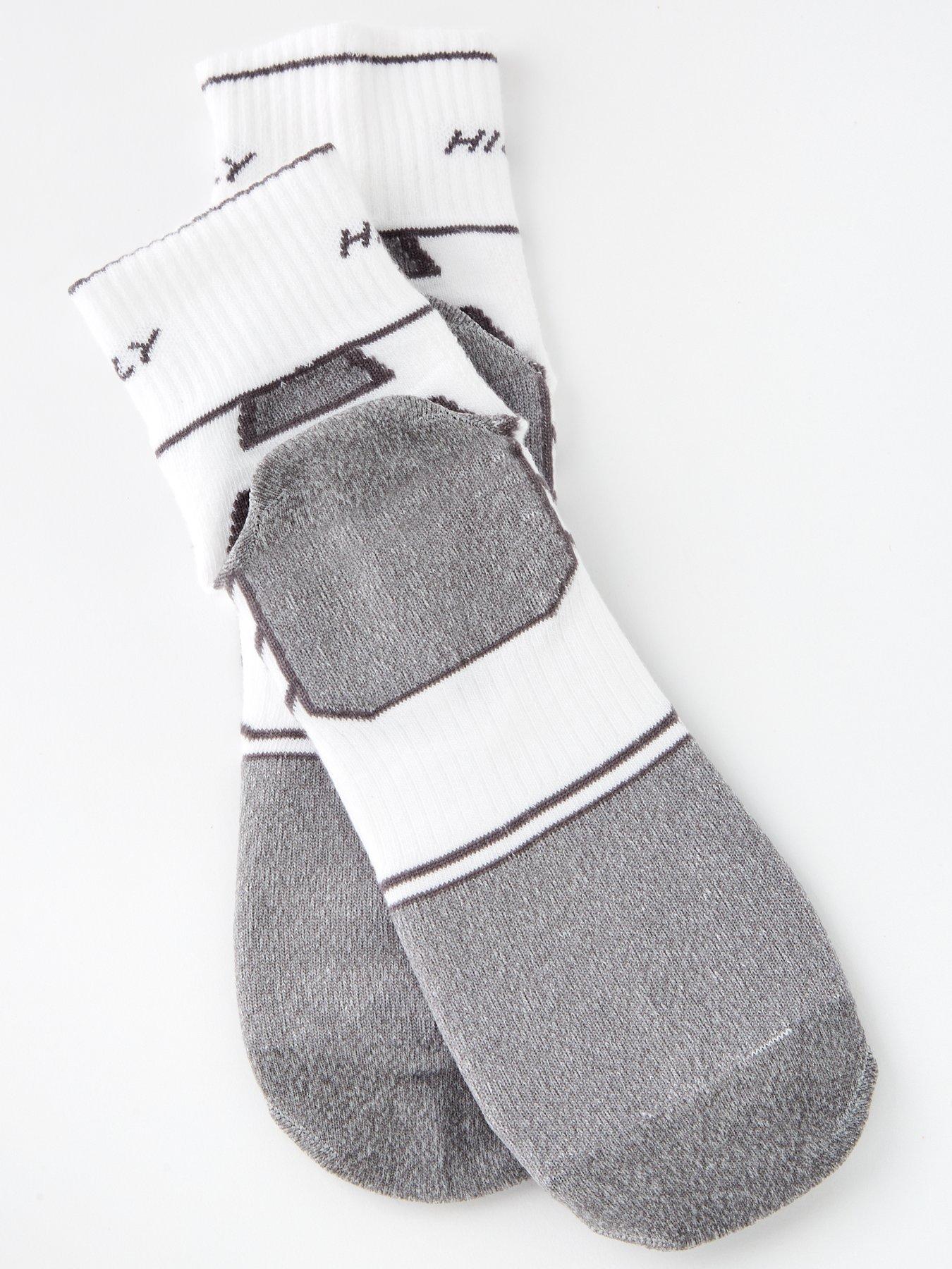 Image 3 of 3 of Hilly Twin Skin Anklet Med Running Sock - White/grey Marl