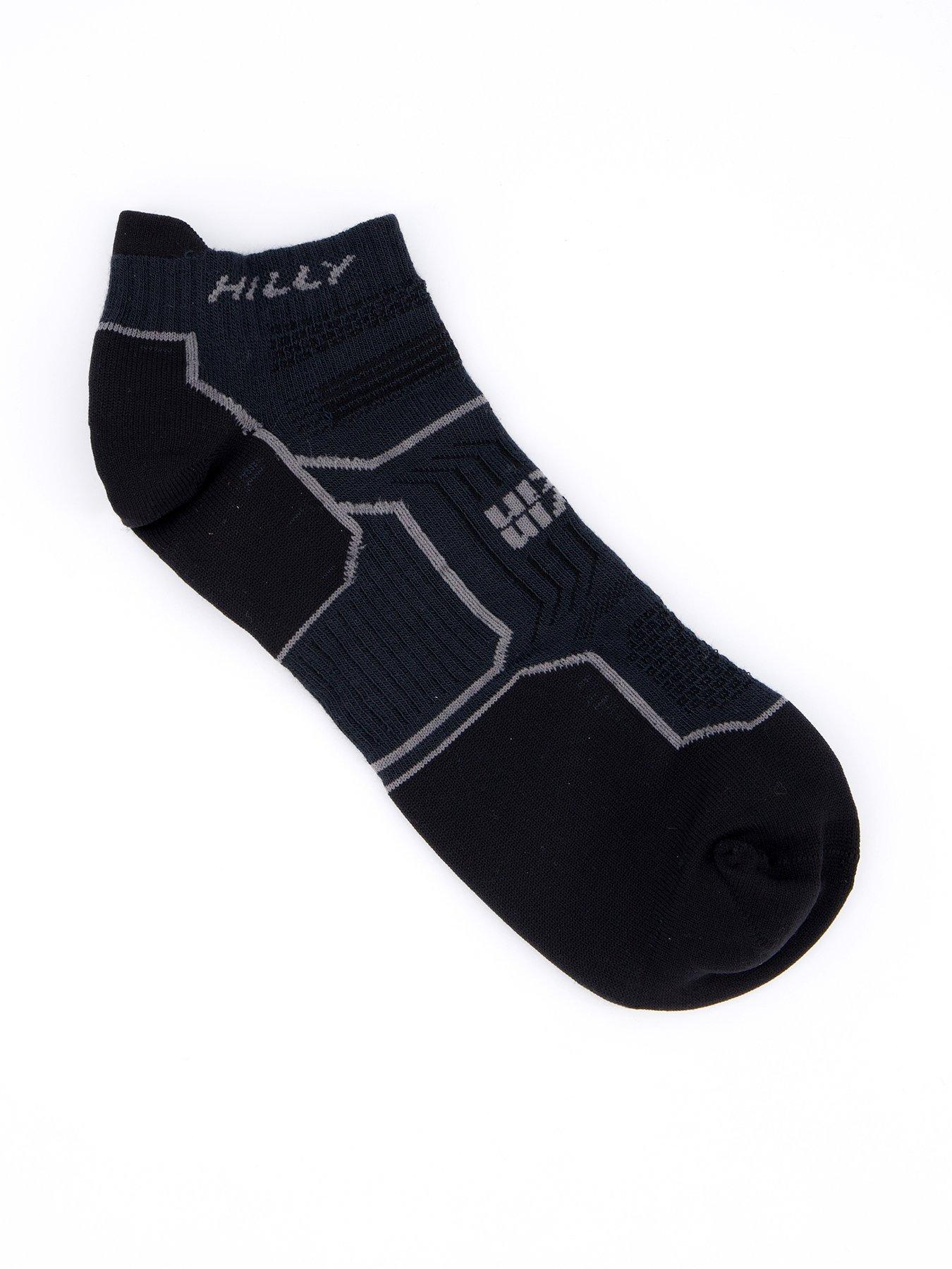 Hilly Twin Skin Socklet Med Running Sock - Black/anthracite