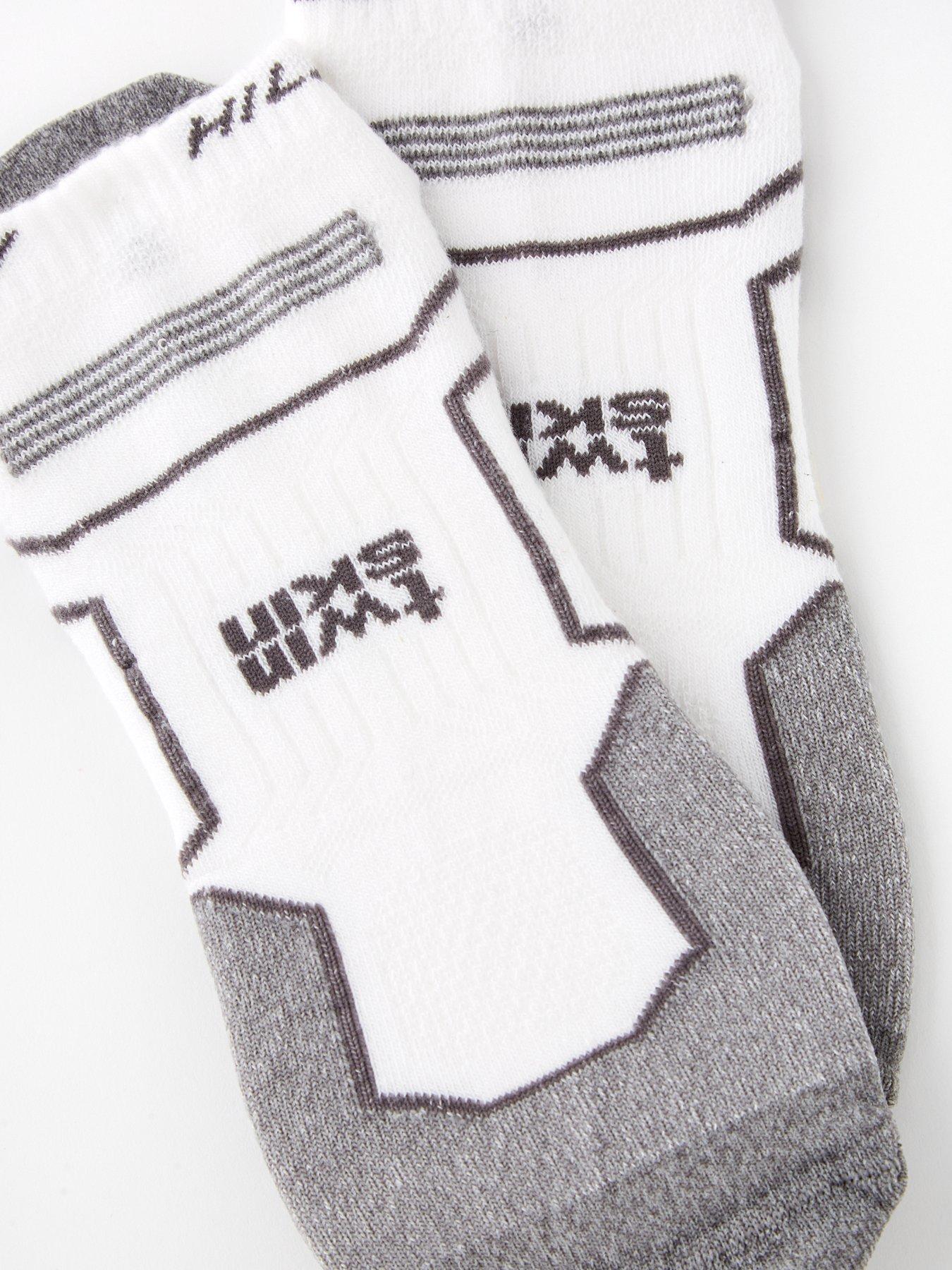 Image 2 of 3 of Hilly Twin Skin Socklet Med Running Sock - White/grey Marl