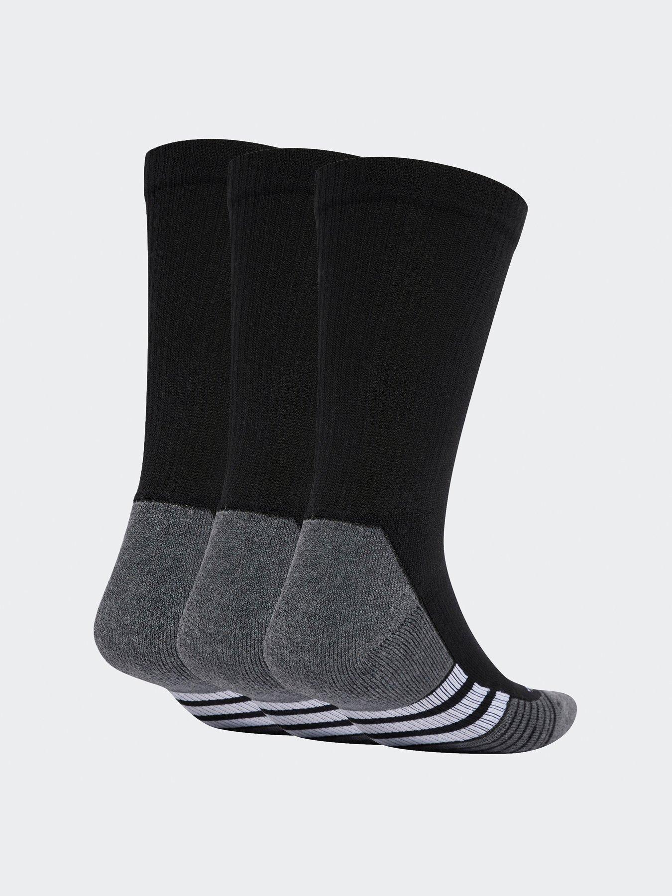 Image 2 of 4 of adidas Unisex Training Cushioned Crew Socks 3 Pack - Black/White
