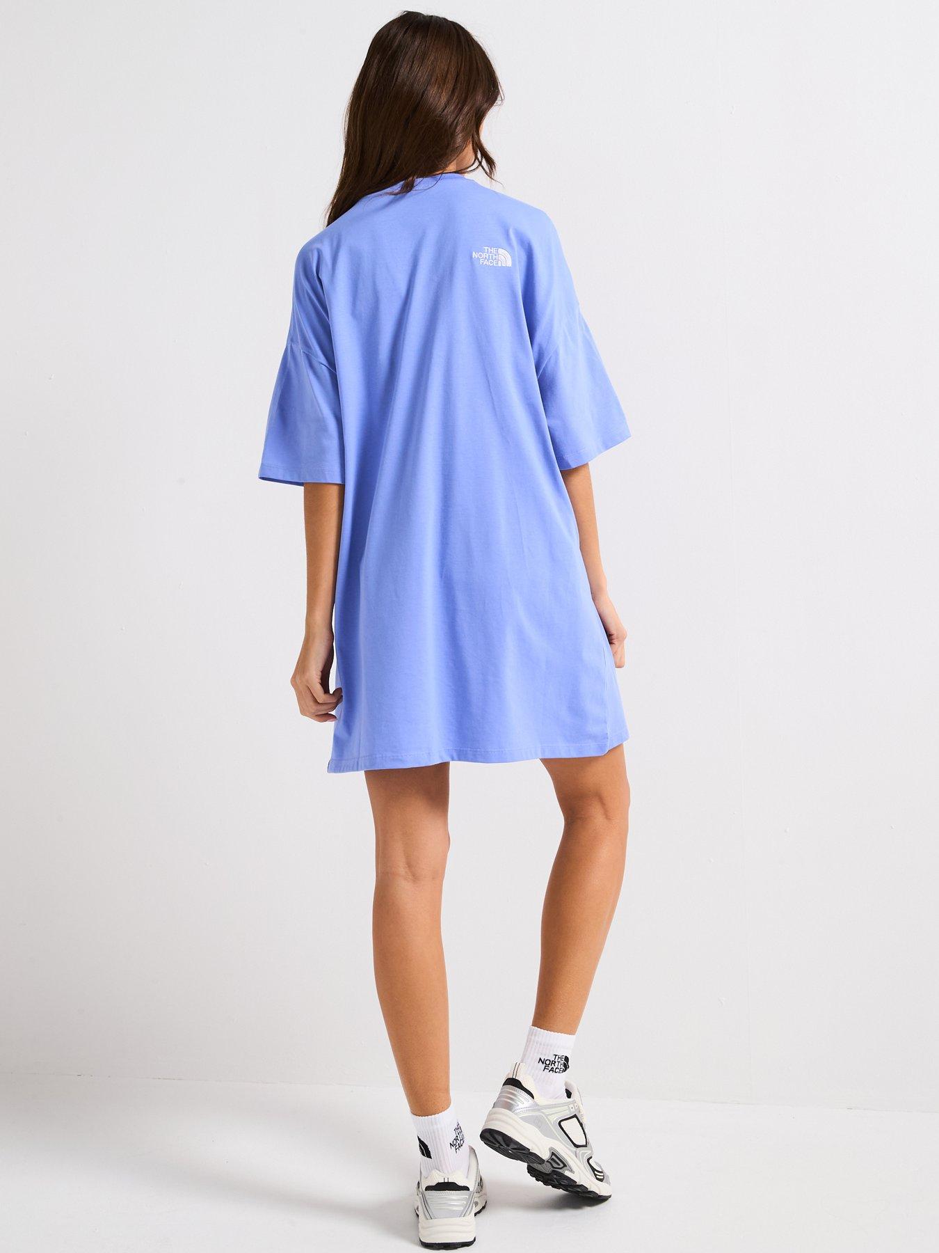 Image 2 of 6 of THE NORTH FACE Women's Short Sleeve Essential Oversized Tee Dress - Medium Blue
