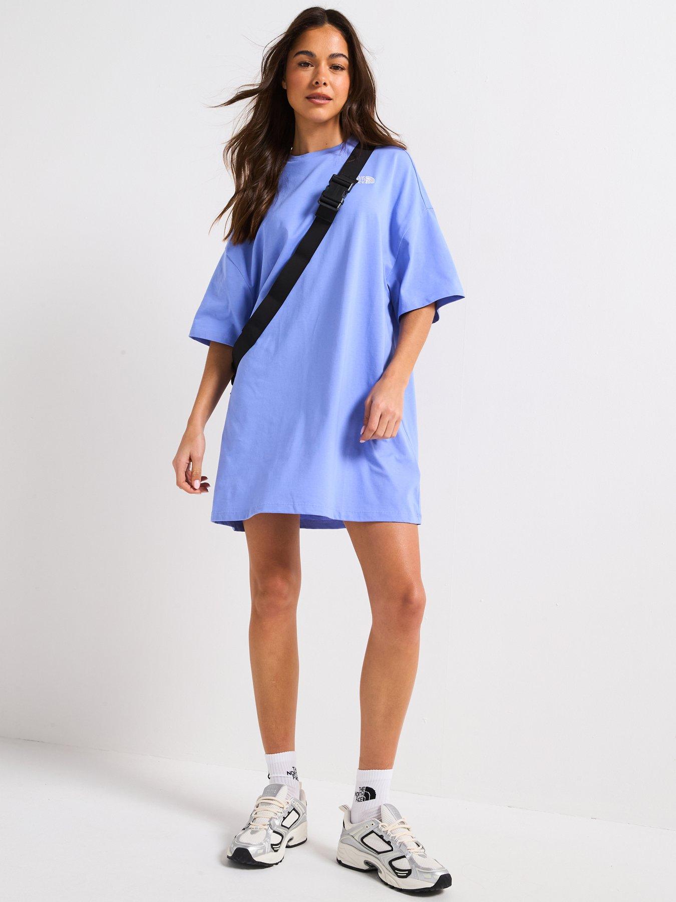 Image 3 of 6 of THE NORTH FACE Women's Short Sleeve Essential Oversized Tee Dress - Medium Blue