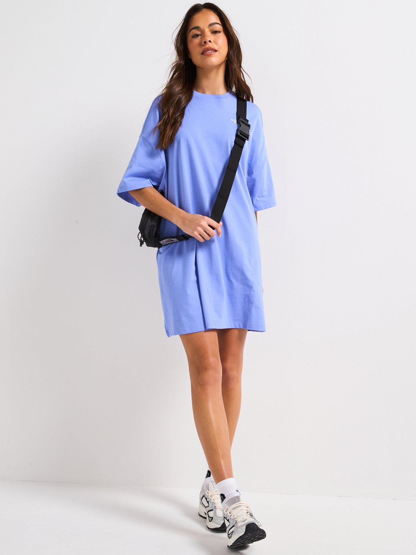 Image 5 of 6 of THE NORTH FACE Women's Short Sleeve Essential Oversized Tee Dress - Medium Blue