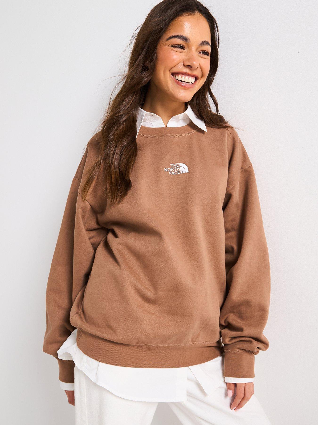 undefined Women's Essential Oversize Crew Sweatshirt - Brown