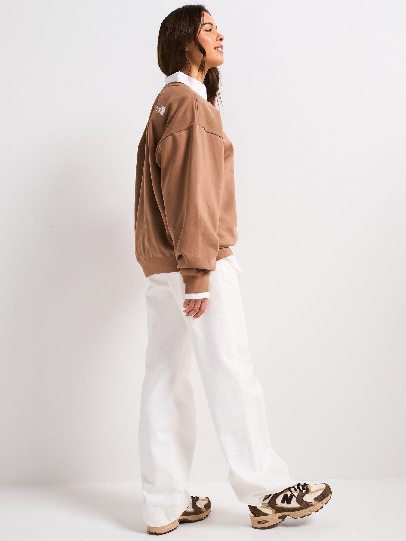 Image 2 of 5 of THE NORTH FACE Women's Essential Oversize Crew Sweatshirt - Brown