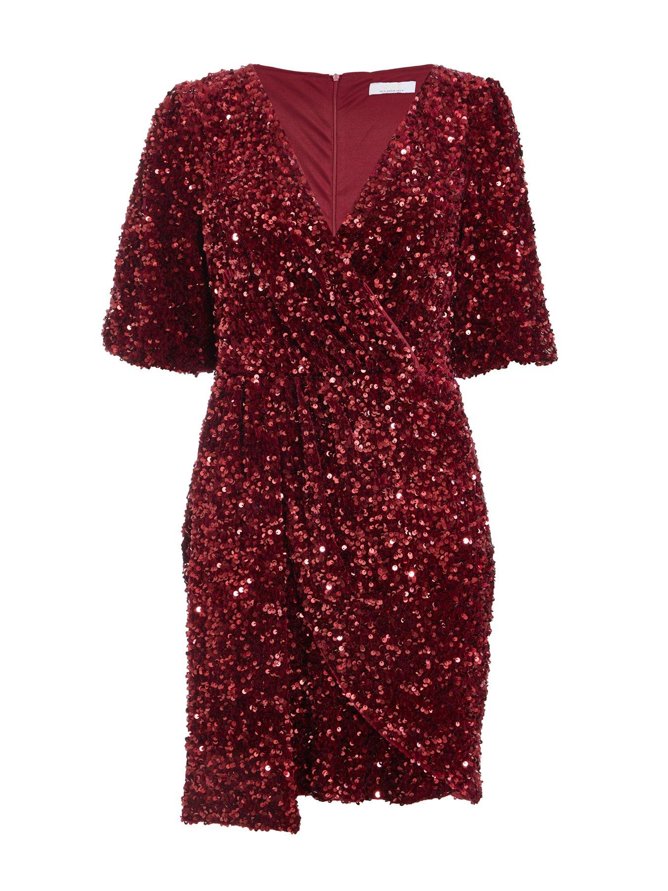 Perline Wrap Red Dress main image 0