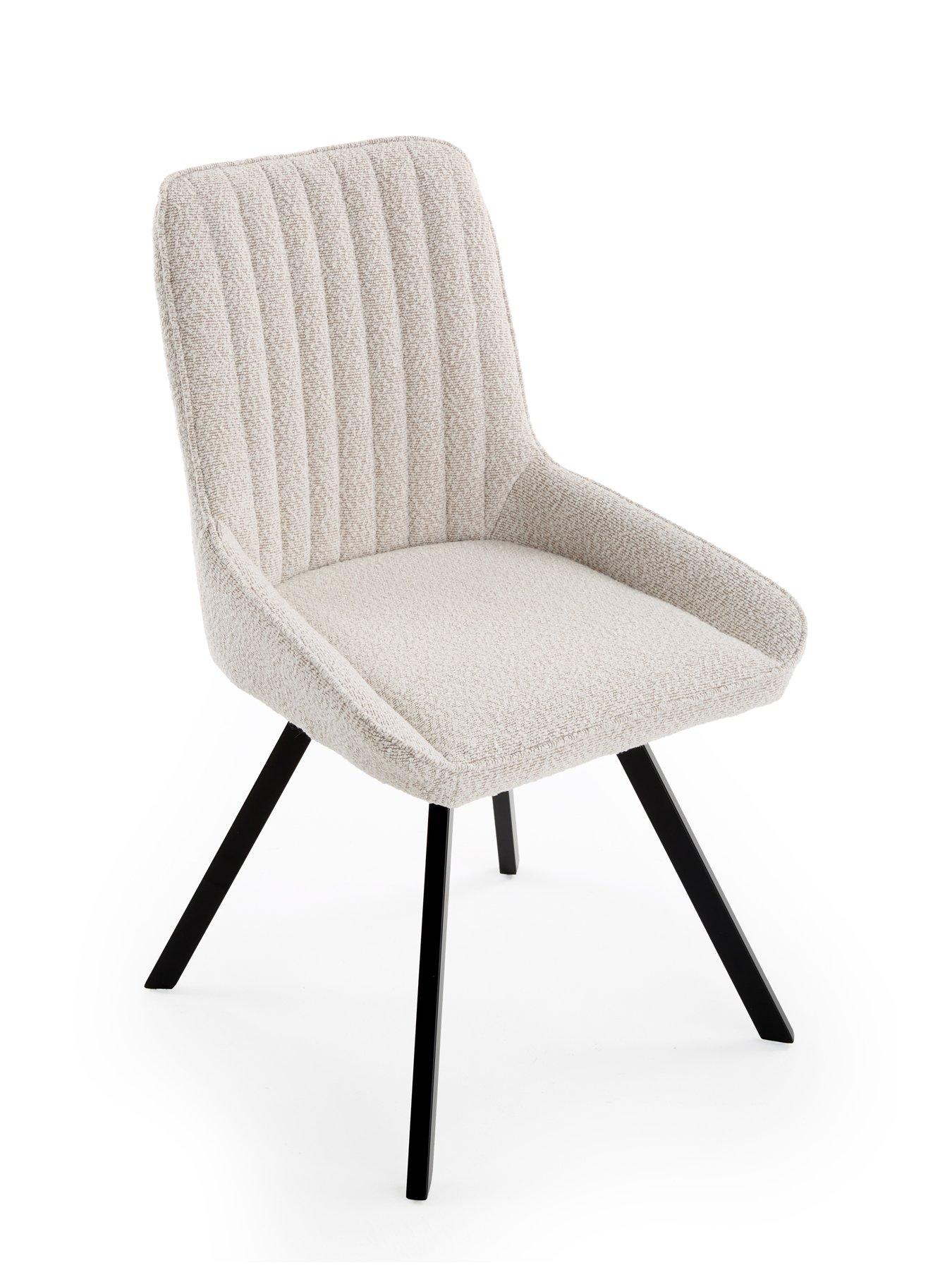 Image 5 of 7 of Very Home Corbin 160-200 cm Extending Black Dining Table + 6 Marlow Boucle&nbsp;Dining Chairs - FSC&reg; Certified