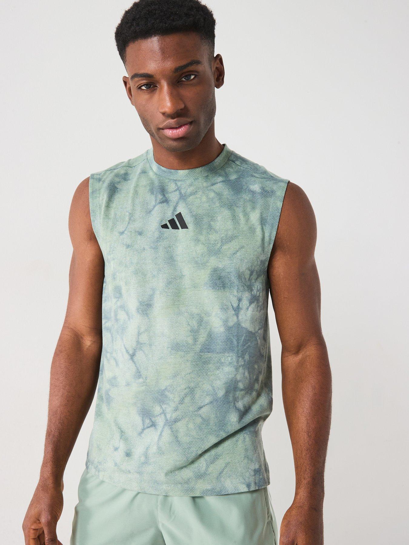 undefined Men's Training Power Print Tank - Wonder Silver/Black