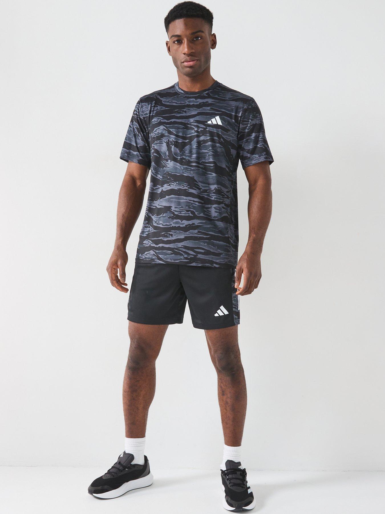 Image 3 of 5 of adidas Mens Training Camo Printed T-Shirt - Black