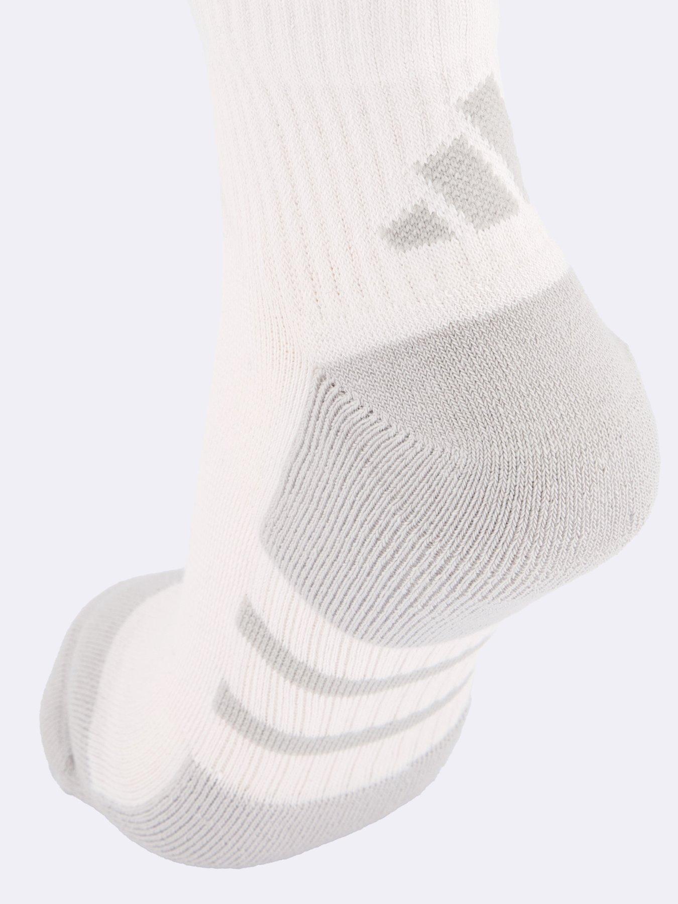 Image 4 of 4 of adidas Unisex Training Essential Quarter Socks 3 Pack - White/Grey Two