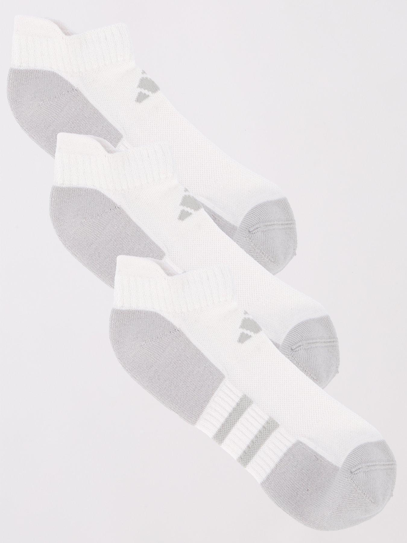 Image of adidas Unisex Training Essential Low Socks 3 Pack - White/Grey Two