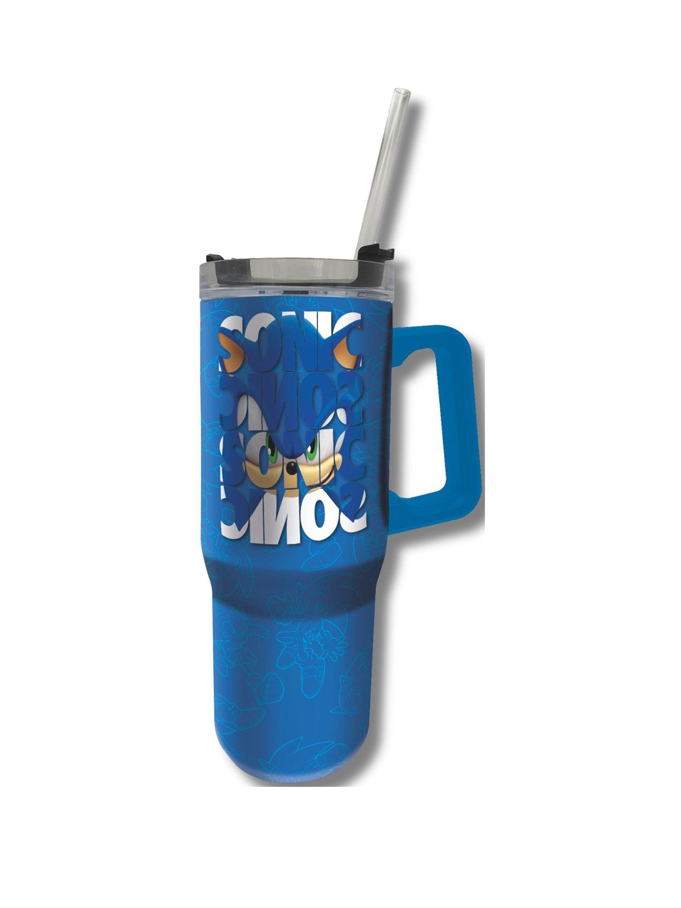 Product photograph of Sonic The Hedgehog Sonic Insulated Stainless Steel Tumbler 940ml from very.co.uk