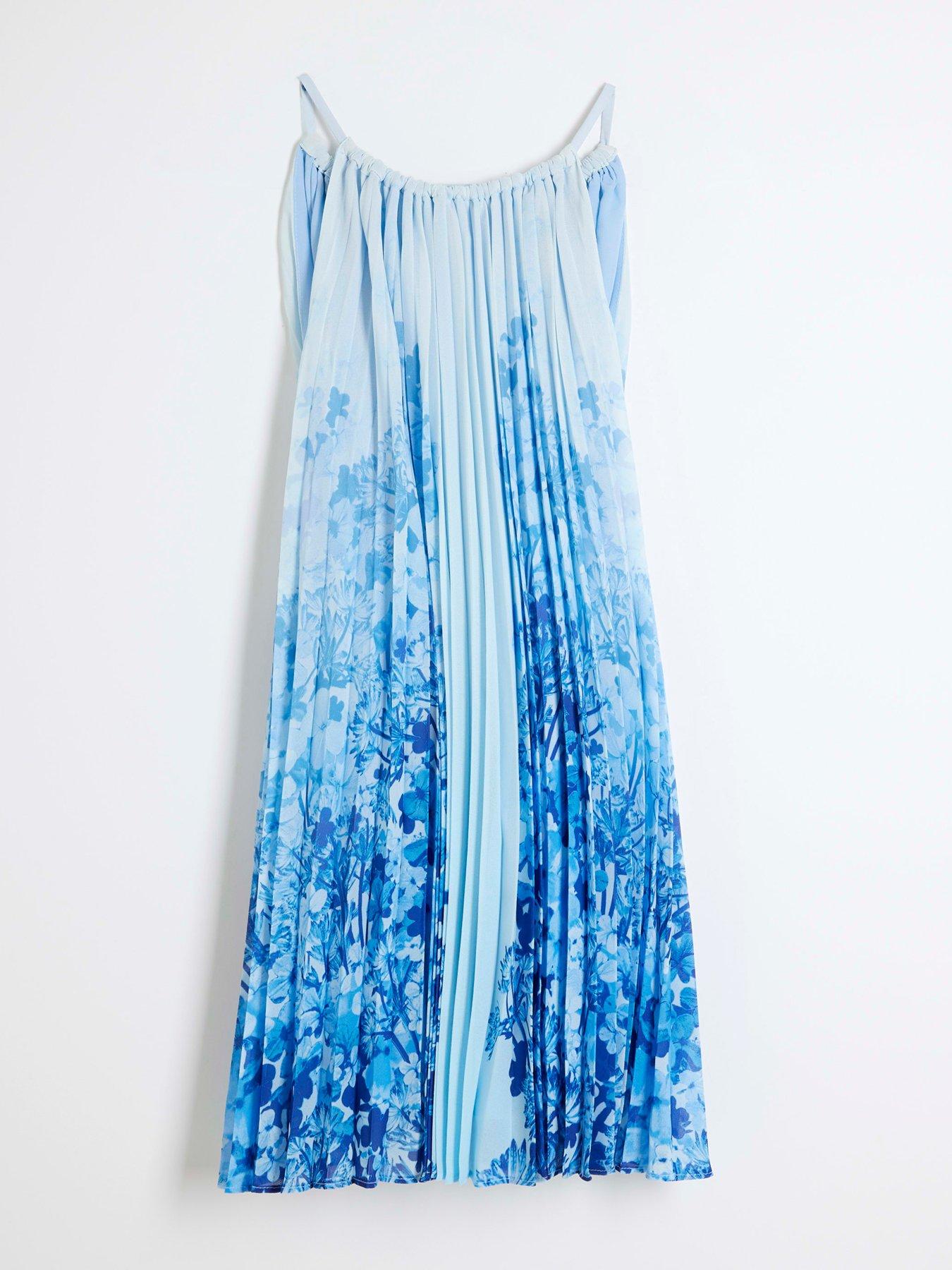Image 5 of 6 of River Island Pleated Cami Top - Blue