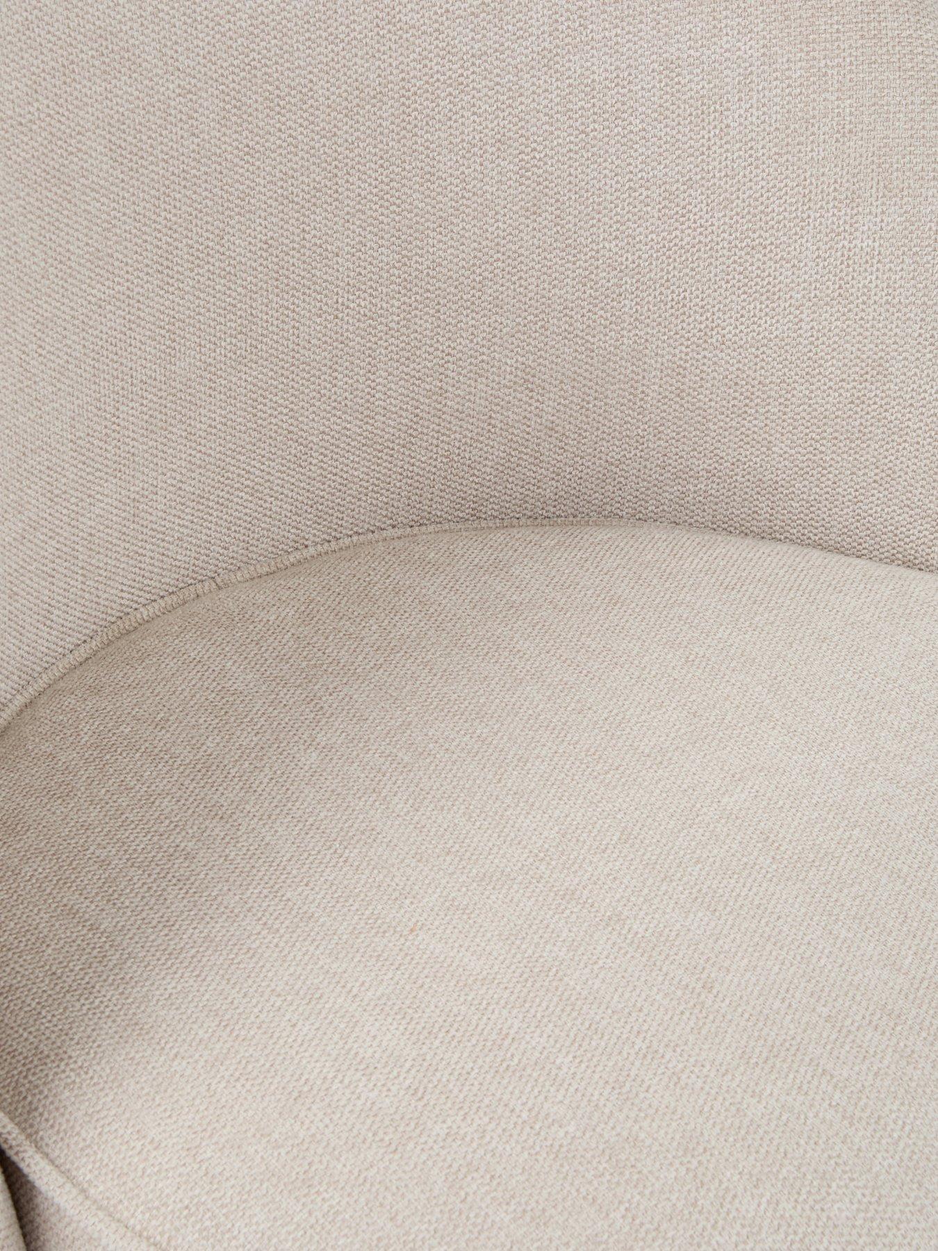 Image 5 of 6 of Very Home Arabella Round Dining Table + 4 Carina Natural Chairs - White/Black/Natural