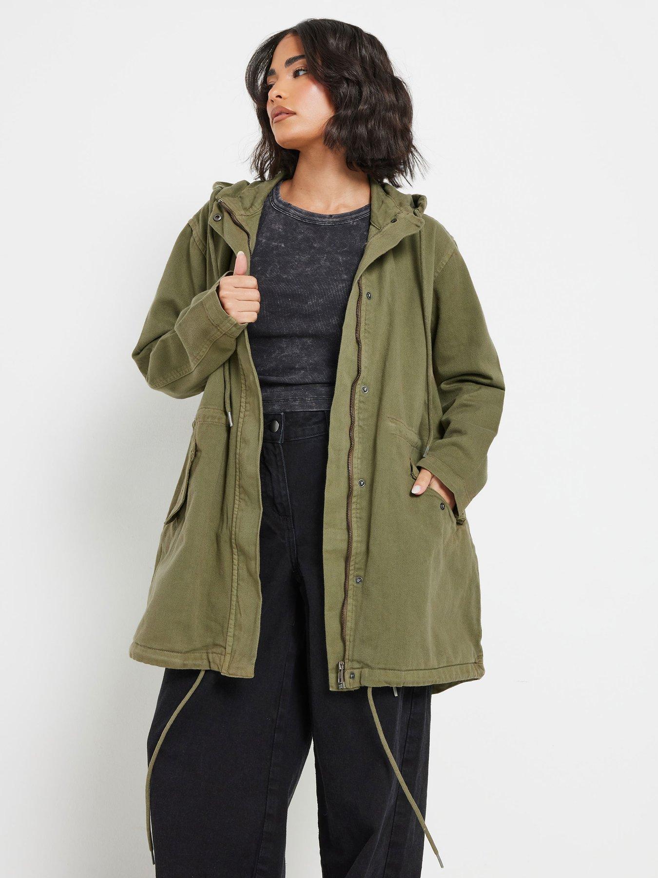 Petite Twill Parka Coat