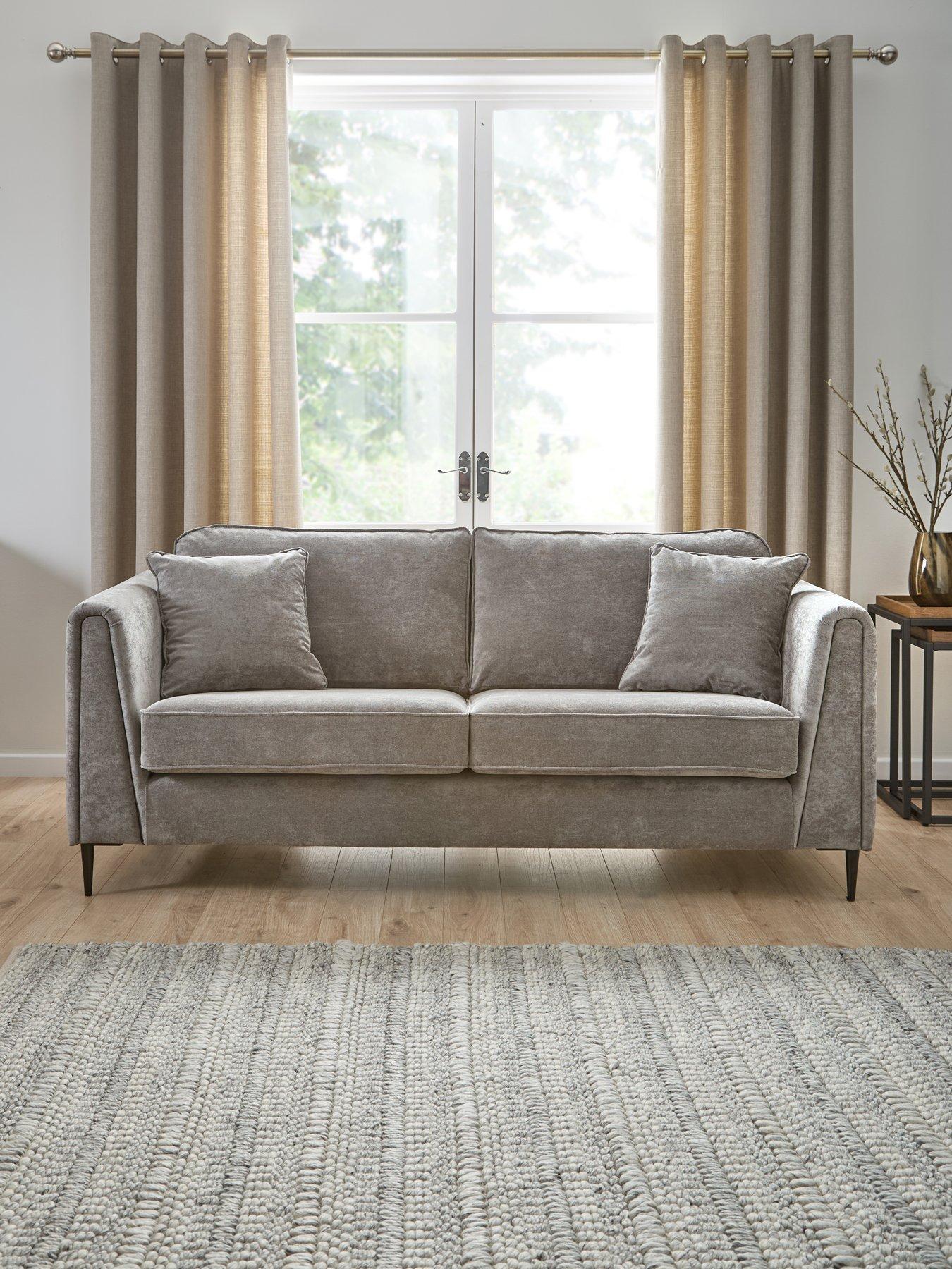 undefined Messina 3 Seater Standard Back Fabric Sofa - FSC® Certified