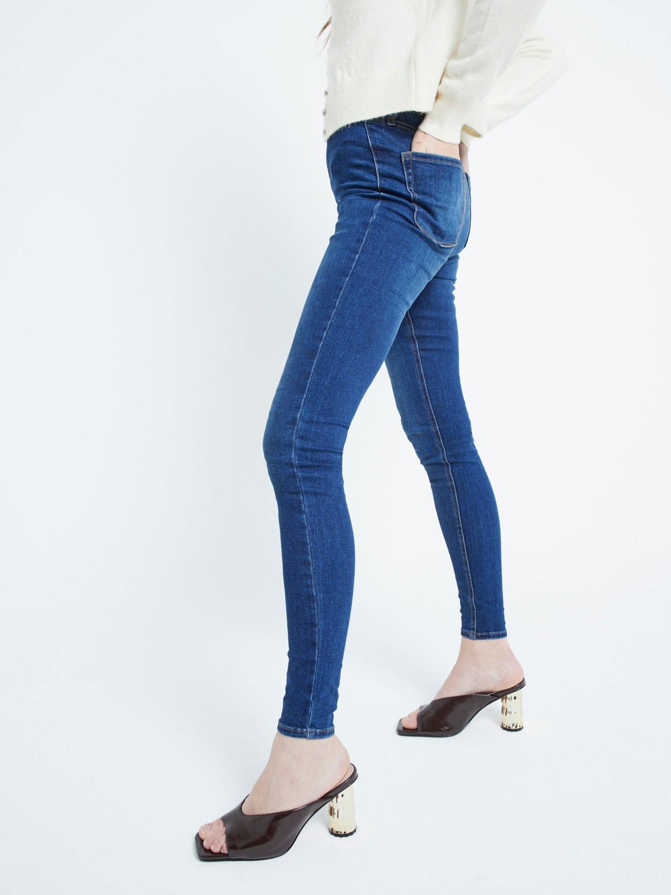 Image 1 of 6 of River Island High Rise Jeans - Blue