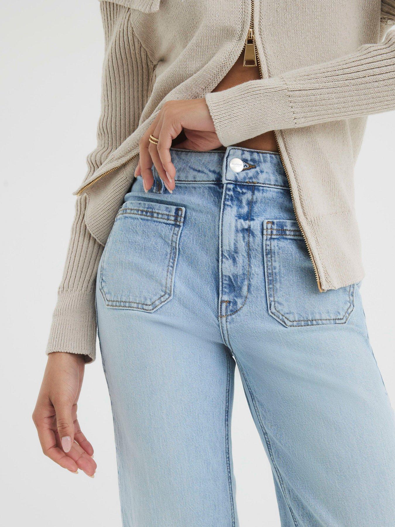 Image 4 of 5 of River Island High Rise Leg Jeans - Blue