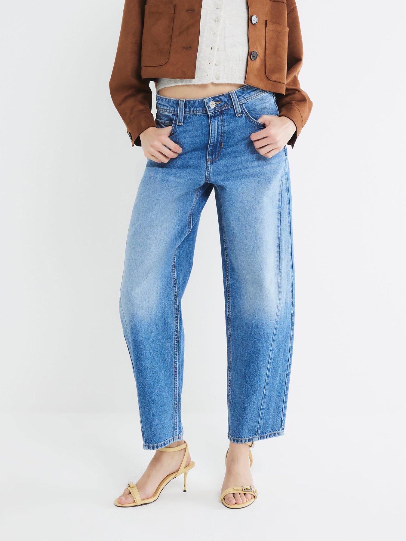 undefined Seam Barrel Misty Jean - Medium Denim - Blue