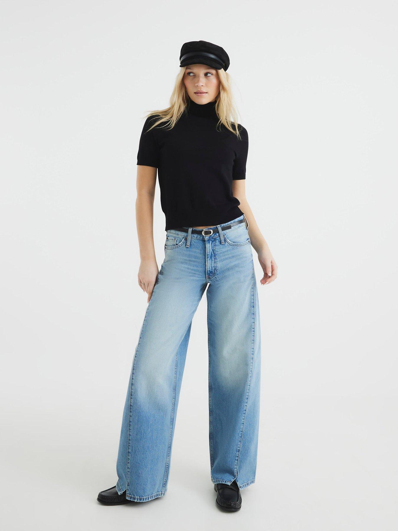undefined Baggy Wide Leg Jean - Light Denim