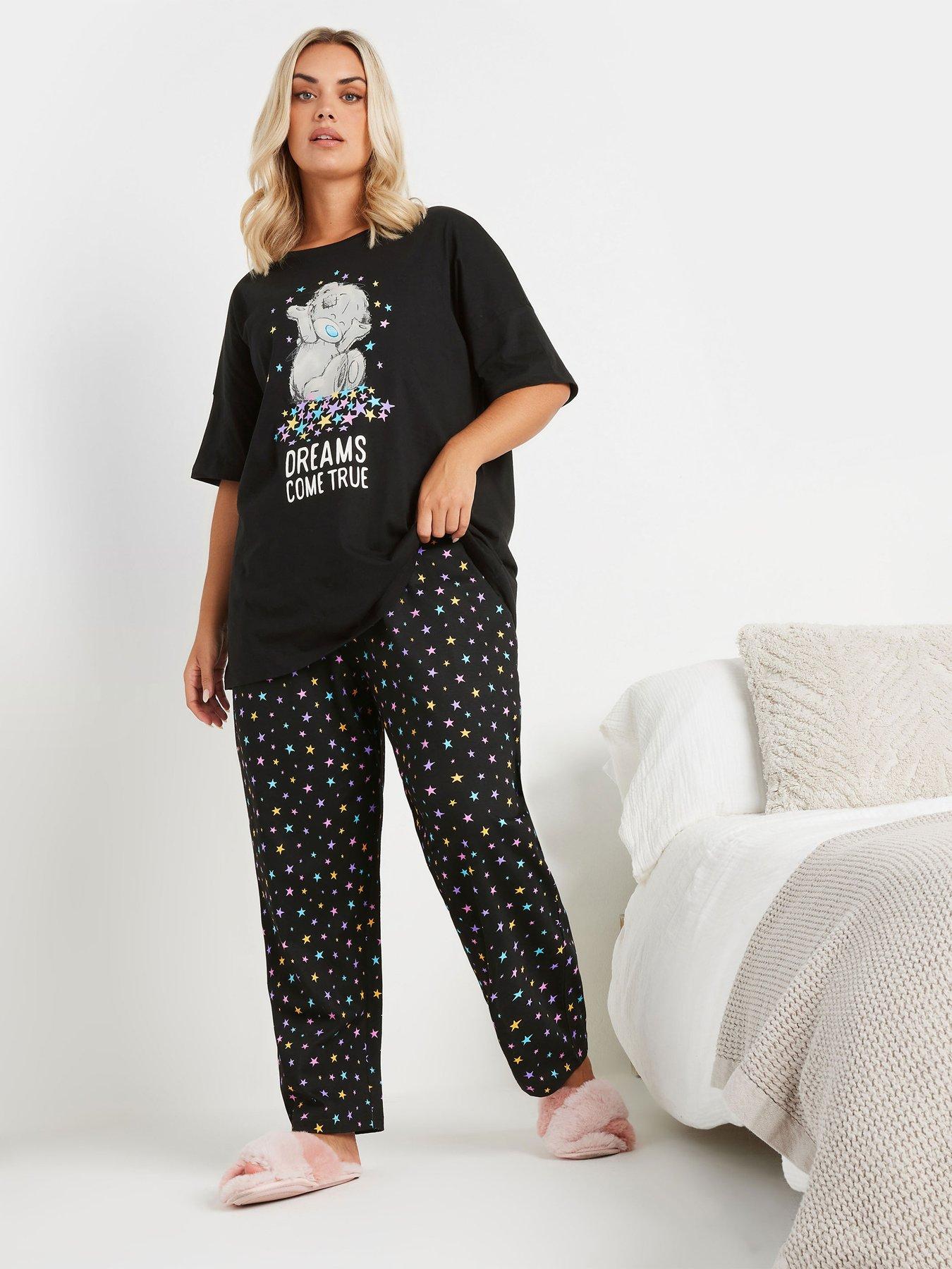 undefined Curve Dreams Tatty Teddy Pj Set - Black