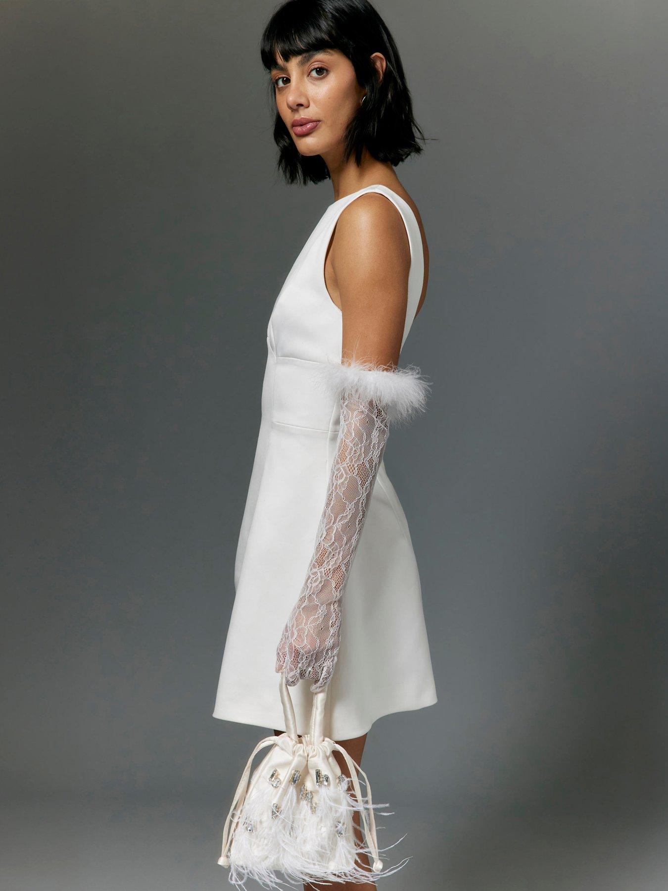 River Island Shift Mini Dress - White