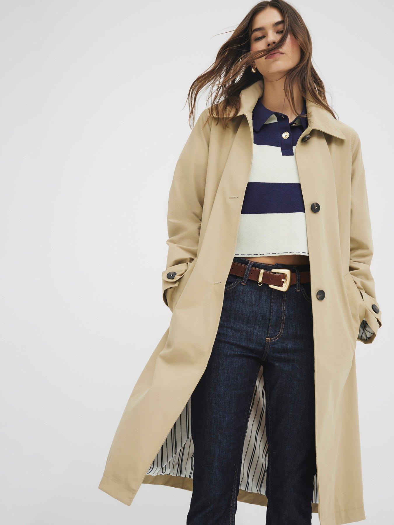 undefined Trench Coat - Light Beige