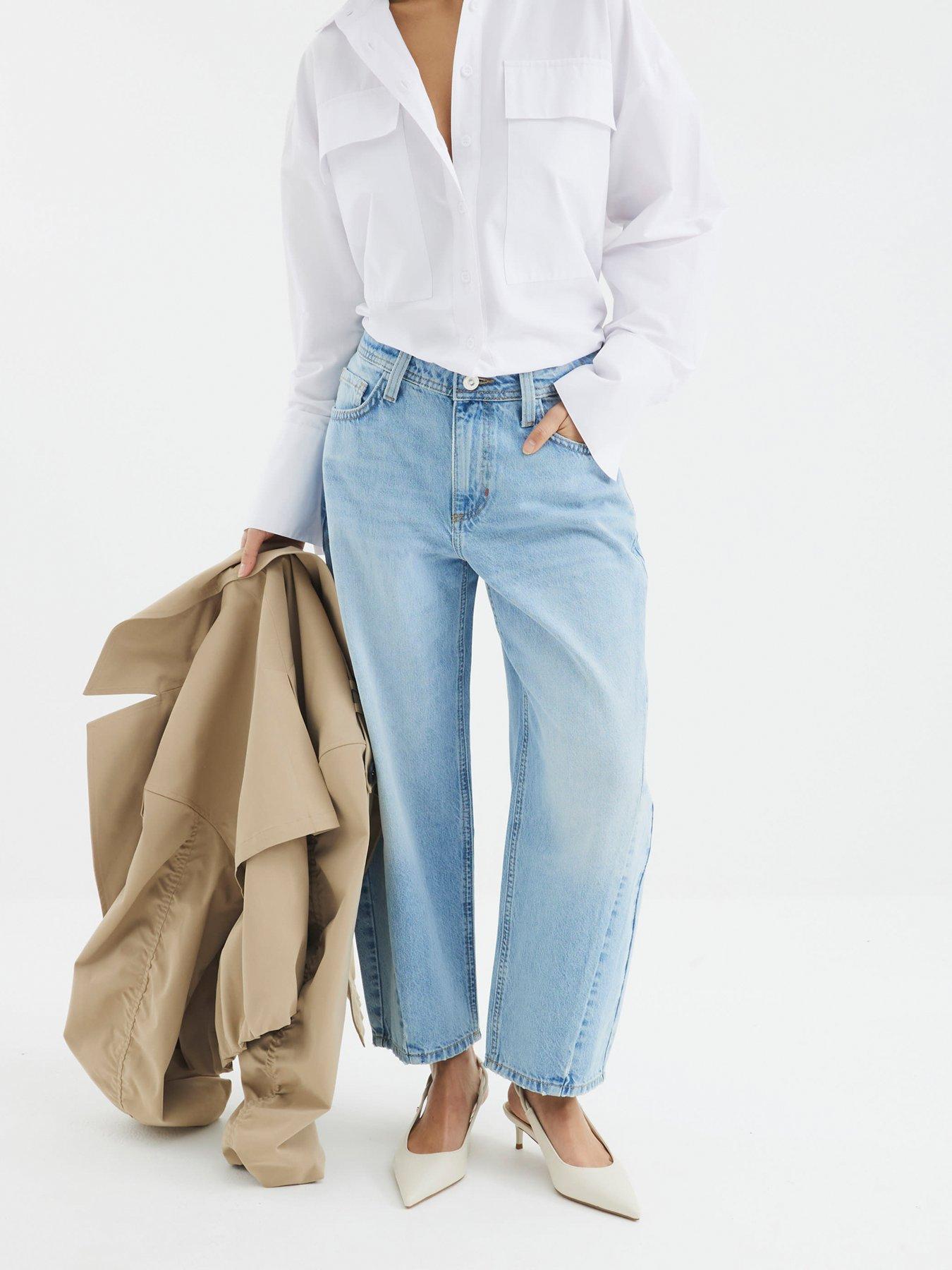 Mschkobane Tue Barrel jeans - Light Blue Wash