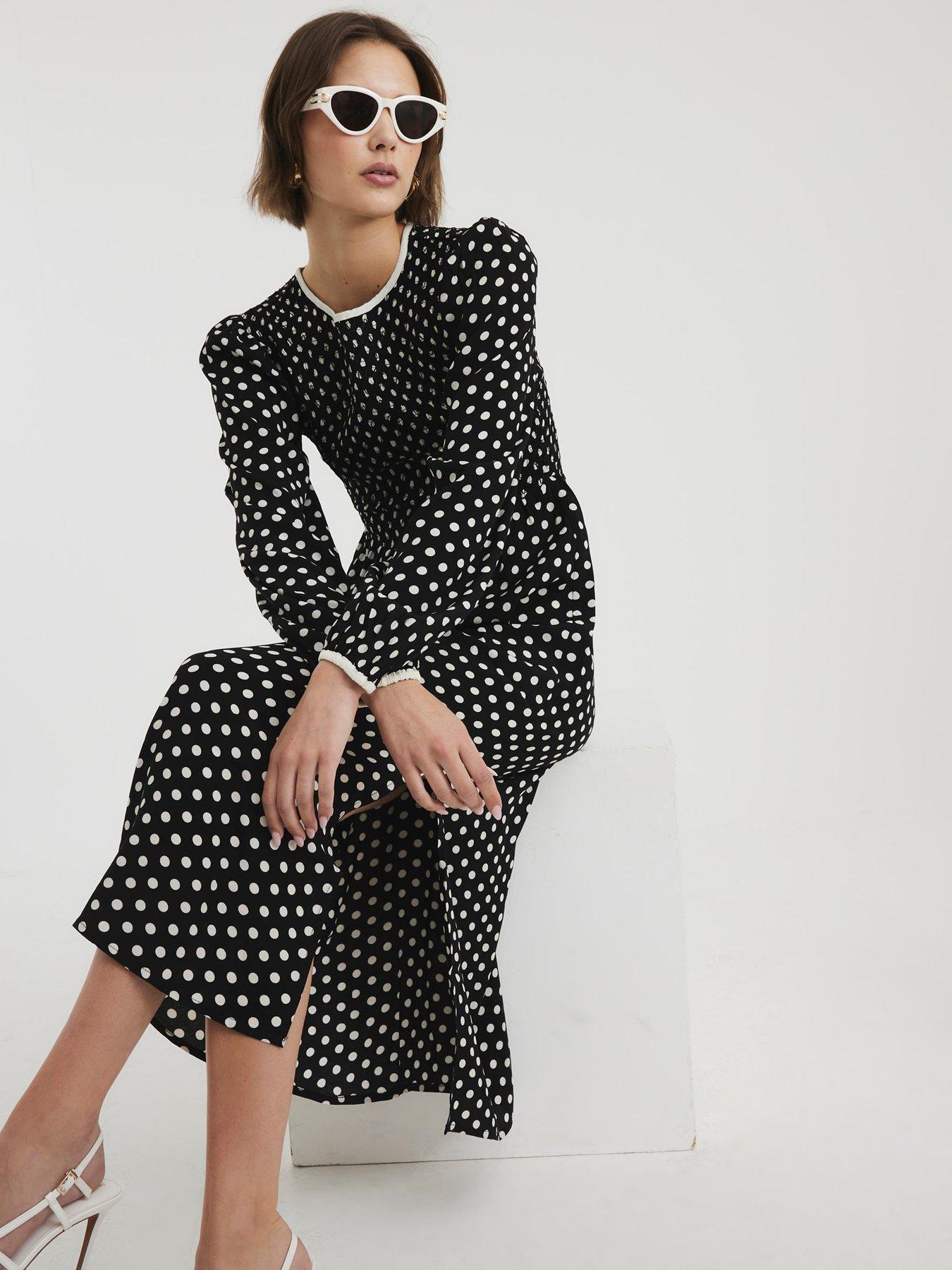 undefined Shirred Sahara Dress - Black