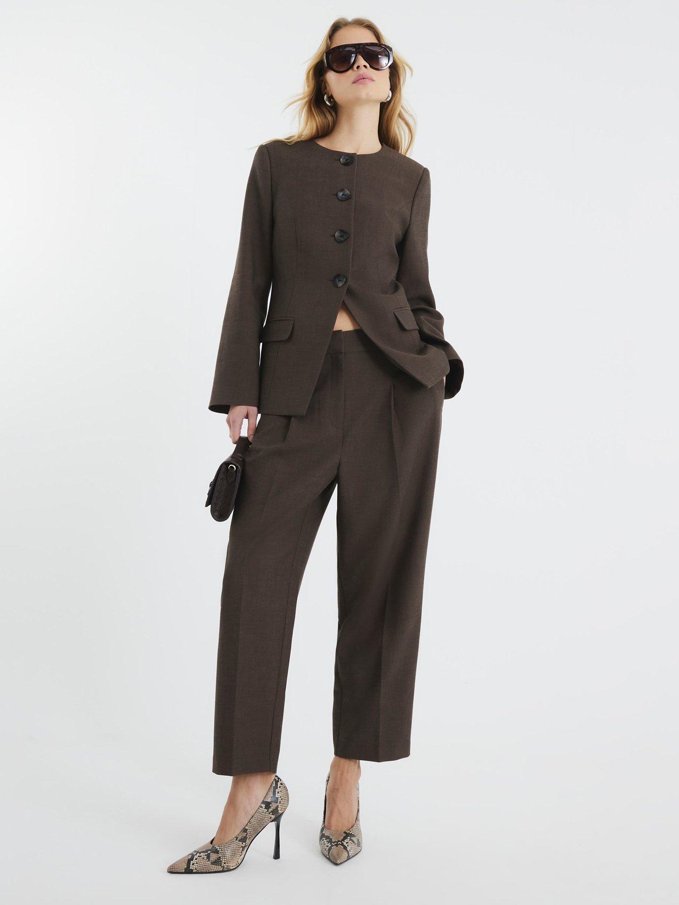 undefined Straight Leg Trouser - Brown