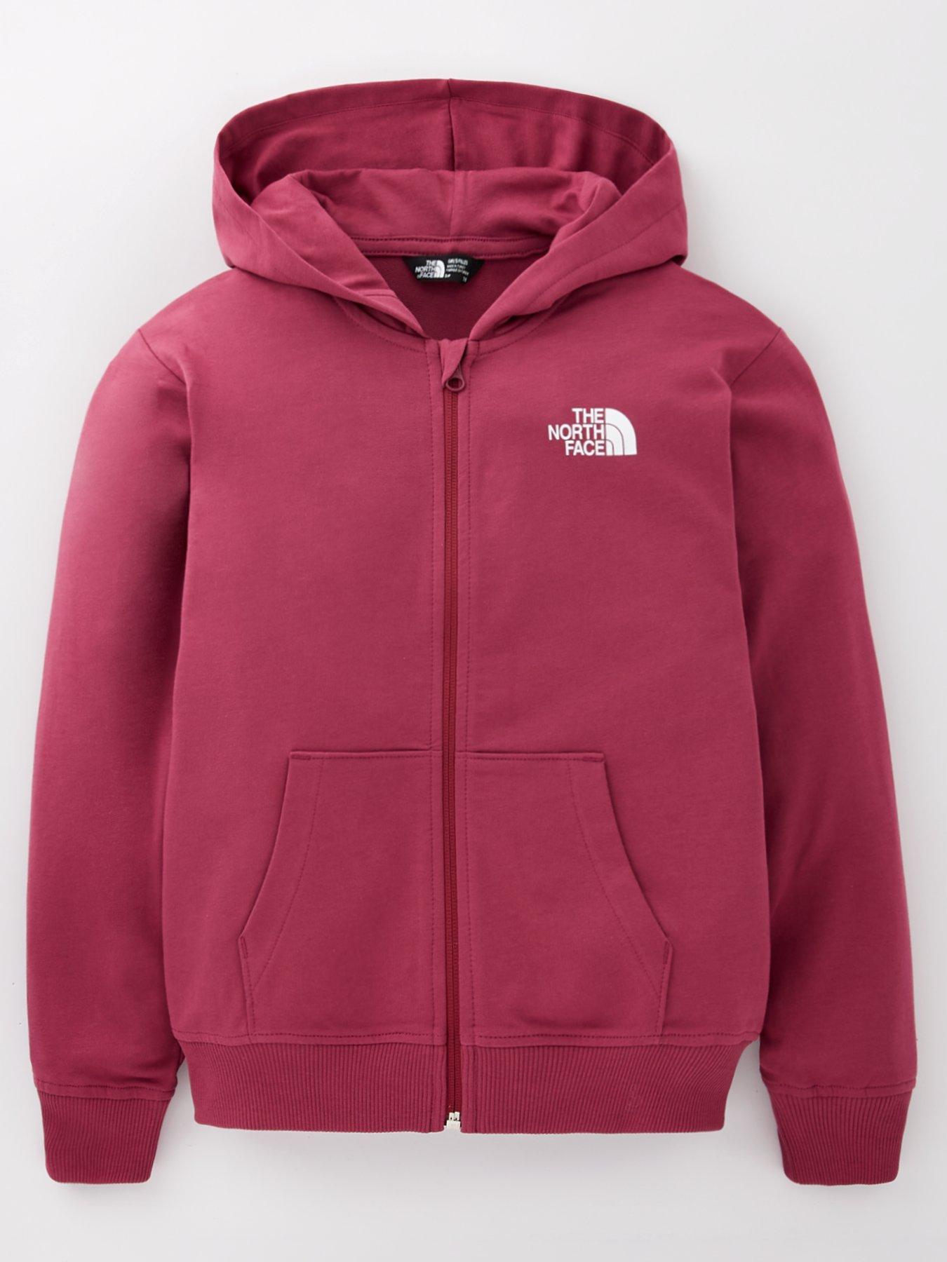 THE NORTH FACE Girl's Full-Zip Oversize Light Hoodie - Red