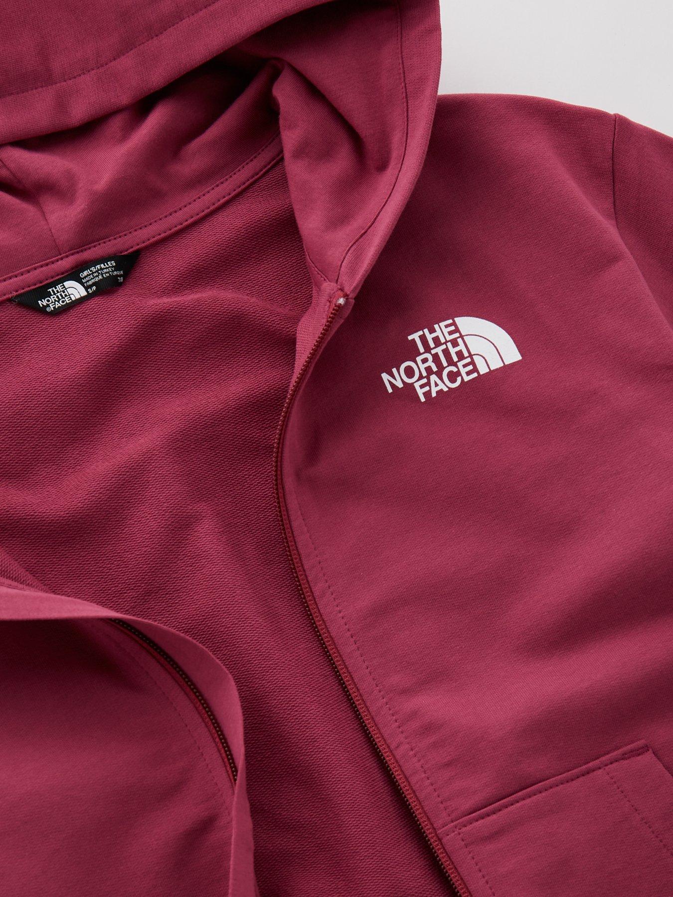 Image 3 of 4 of THE NORTH FACE Girl's Full-Zip Oversize Light Hoodie - Red