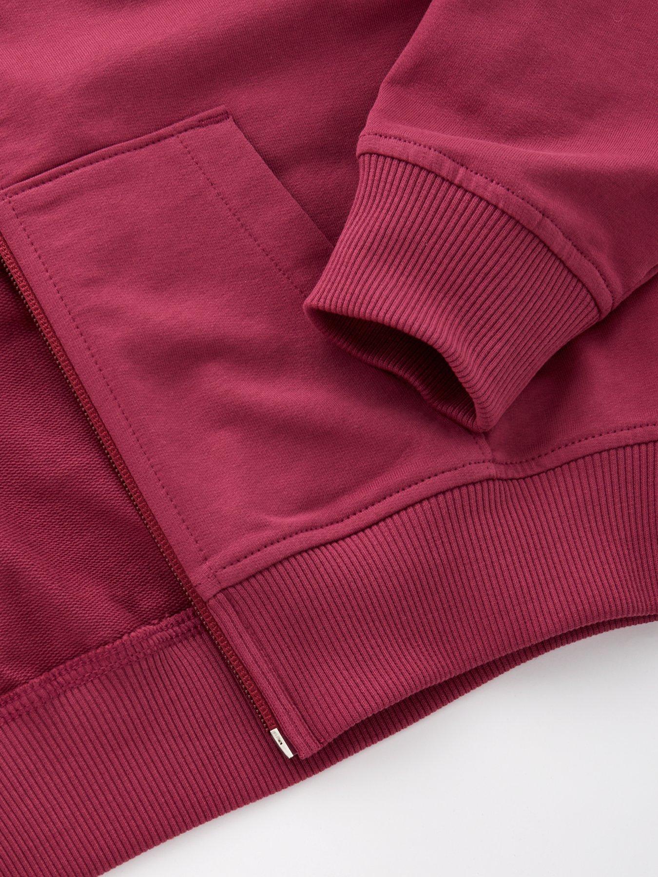 Image 4 of 4 of THE NORTH FACE Girl's Full-Zip Oversize Light Hoodie - Red