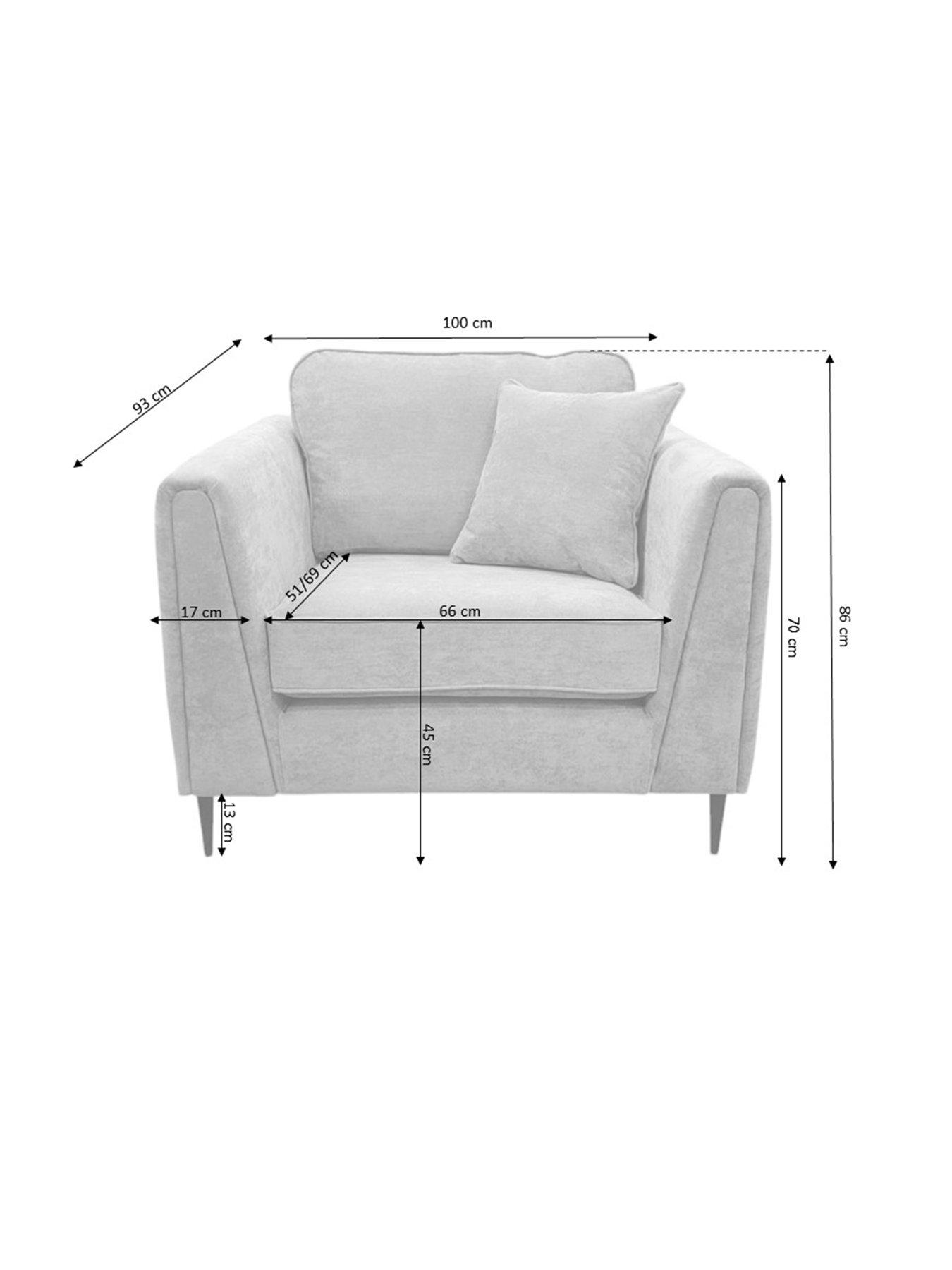 Image 7 of 7 of Very Home Messina Standard Back Fabric Armchair - FSC&reg; Certified