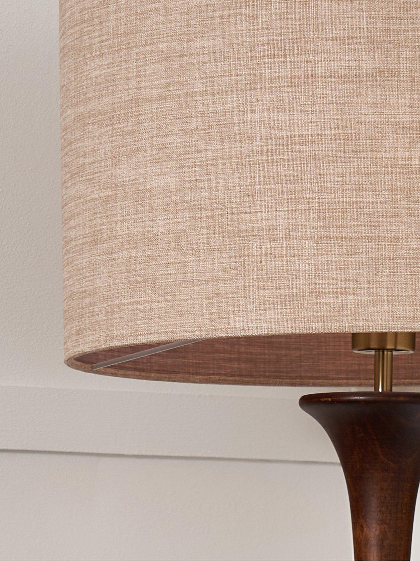 Image 3 of 6 of The Very Collection Turned Wooden Floor Lamp - Walnut