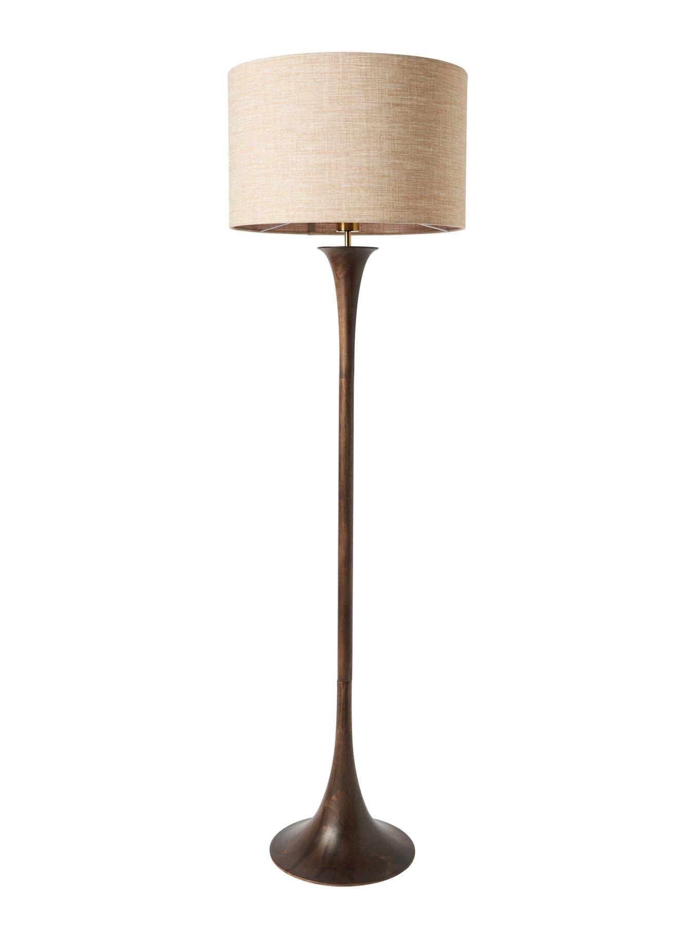 Image 5 of 6 of The Very Collection Turned Wooden Floor Lamp - Walnut