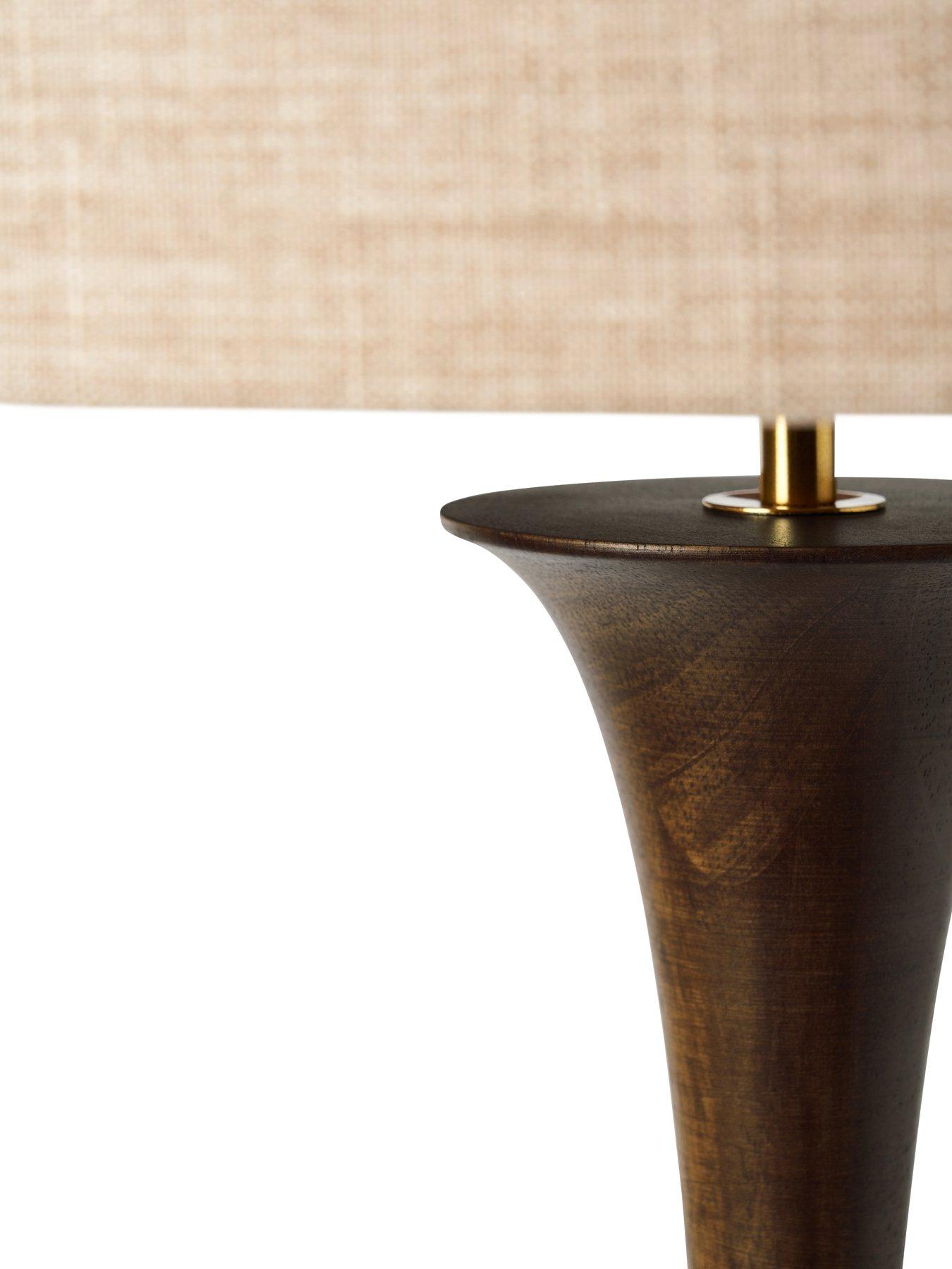 Image 6 of 6 of The Very Collection Turned Wooden Floor Lamp - Walnut