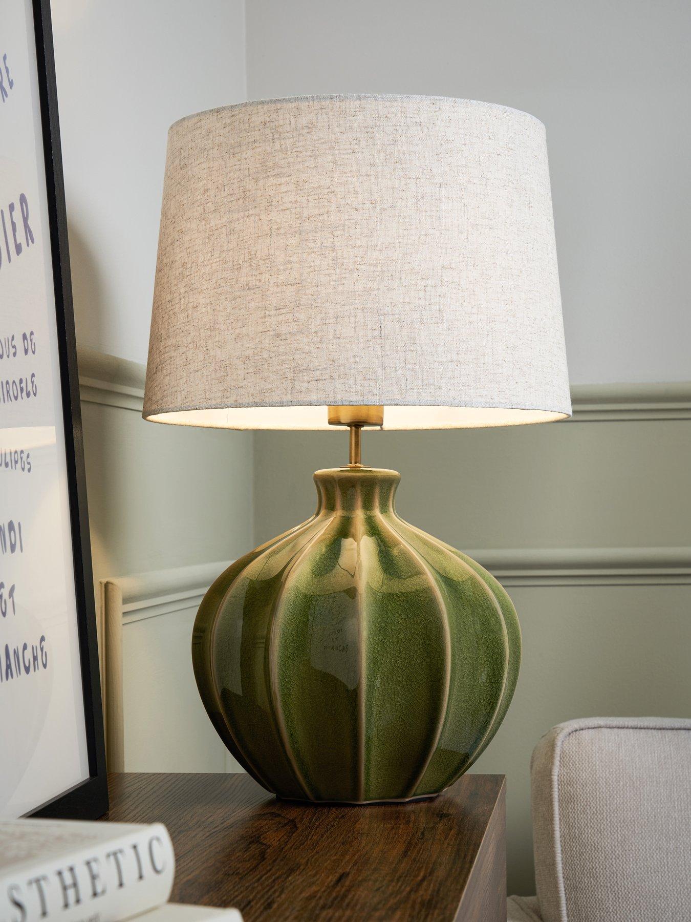 The Very Collection Large Ceramic Ripple Table Lamp